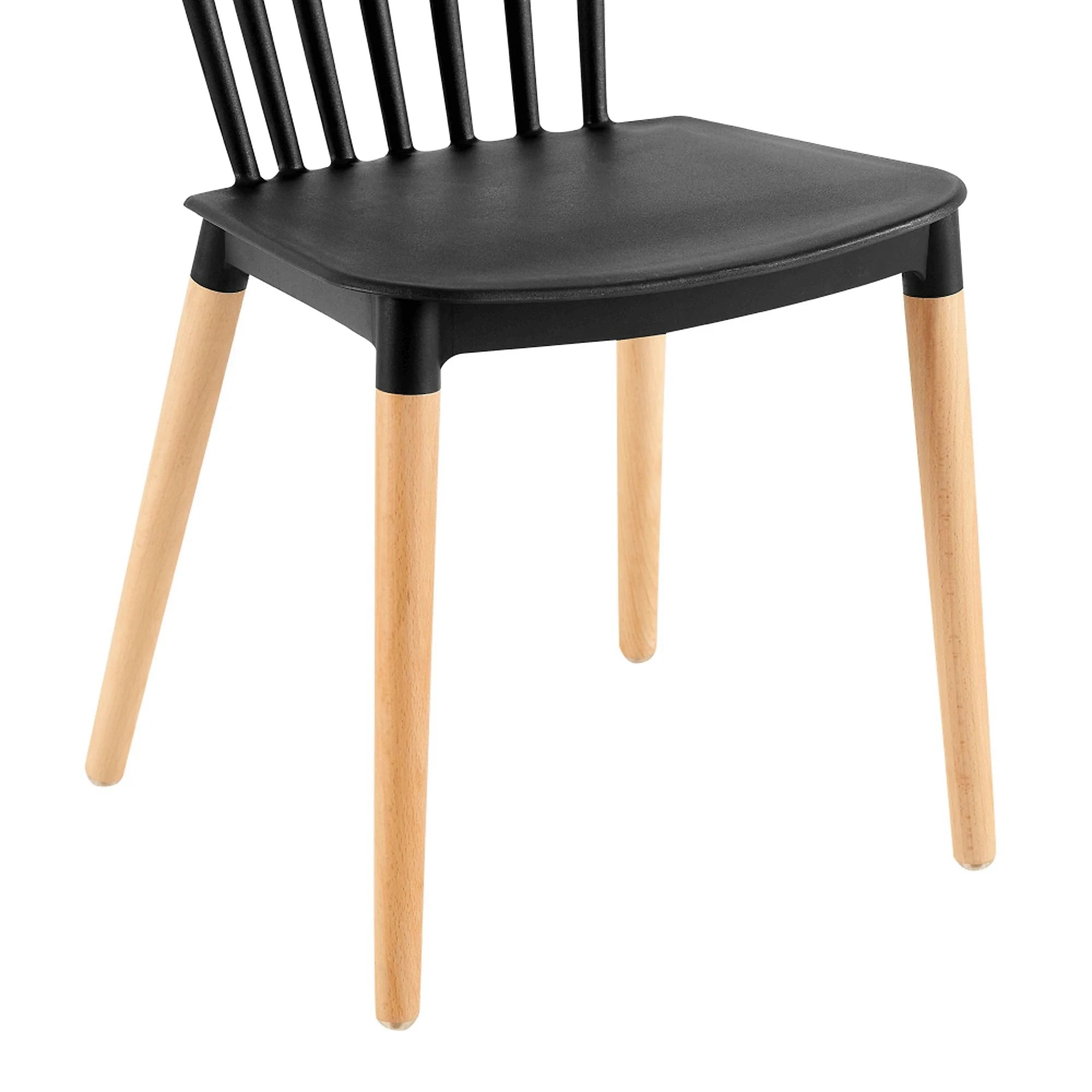 Scaun ZOSIMA, negru/fag, plastic/lemn, 54x44x83 cm