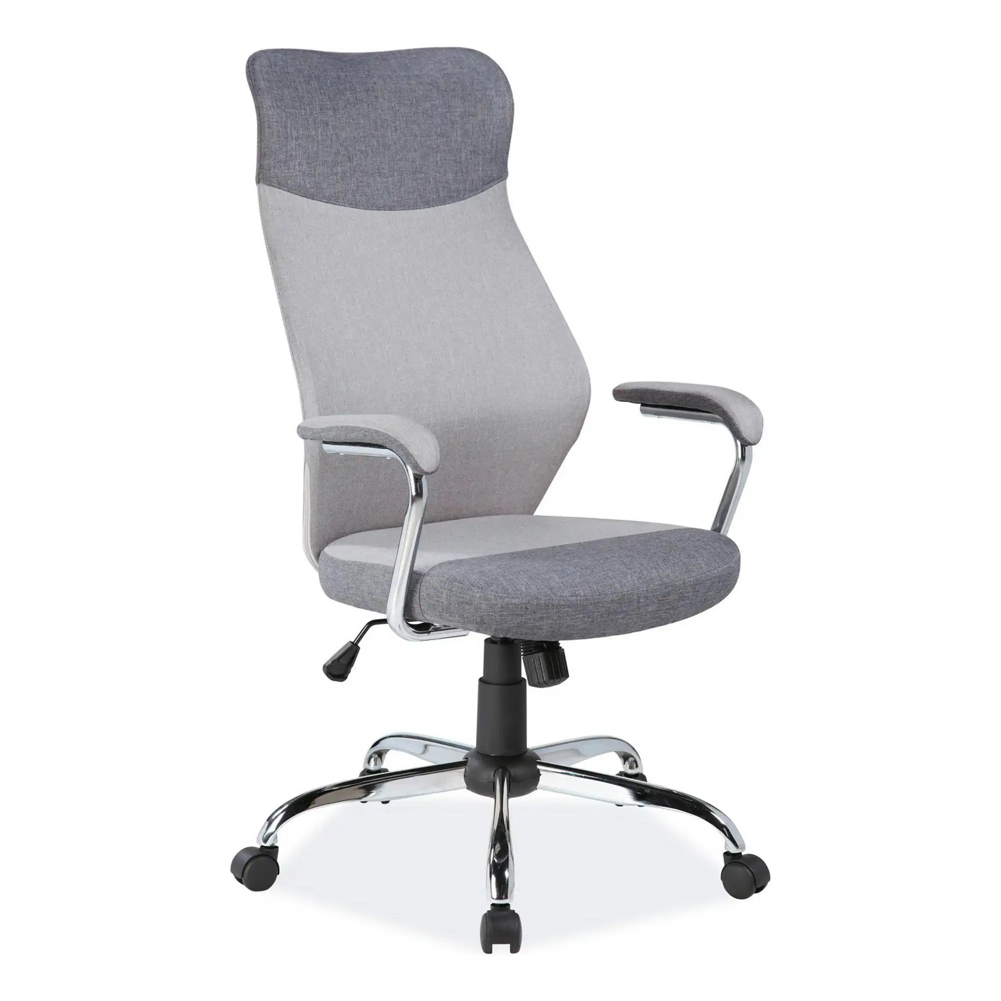 Scaune de birou Q-319, gri, stofa/metal, 64x52x112/122 cm