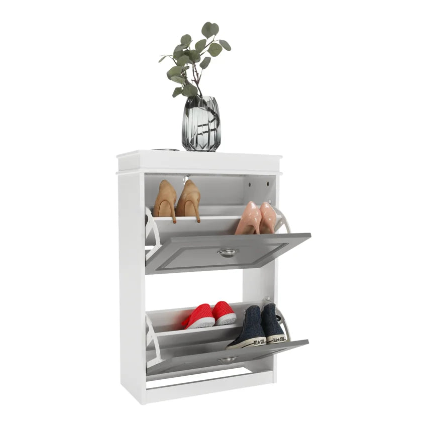 Pantofar SEBER TIP 1, gri/alb, PAL, 54x24x83 cm