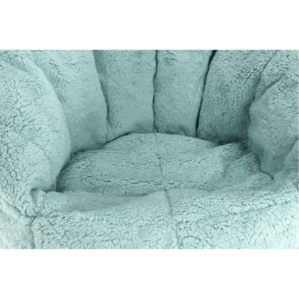 Fotoliu puf ALMERO, verde menta, material textil, 75x75 cm