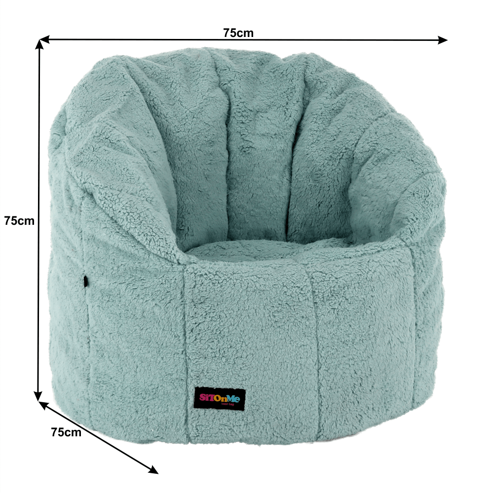 Fotoliu puf ALMERO, verde menta, material textil, 75x75 cm