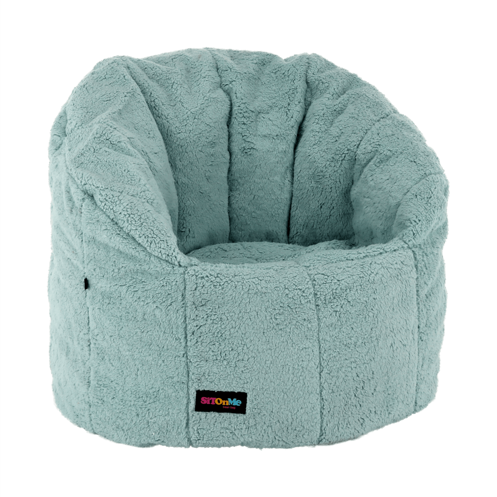 Fotoliu puf ALMERO, verde menta, material textil, 75x75 cm