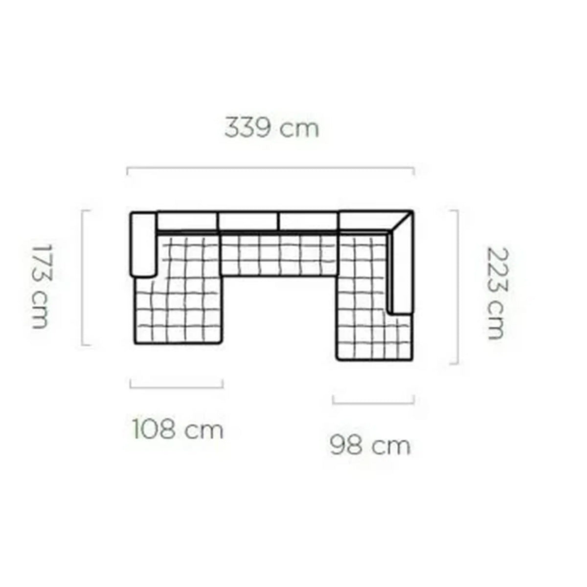 Coltar extensibil SELVA XL, personalizabil materiale gama Oferta Avantaj, cu lada depozitare si tetiere reglabile, 339x223x95 cm