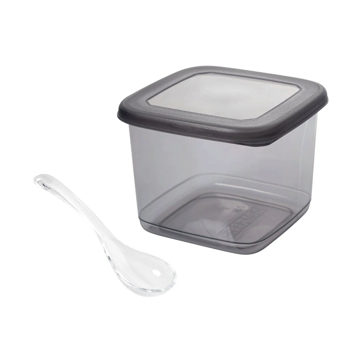 Set 12 cutii depozitare BNMPOLYAS12-5KAS, gri antracit, plastic, 10x10x10 cm
