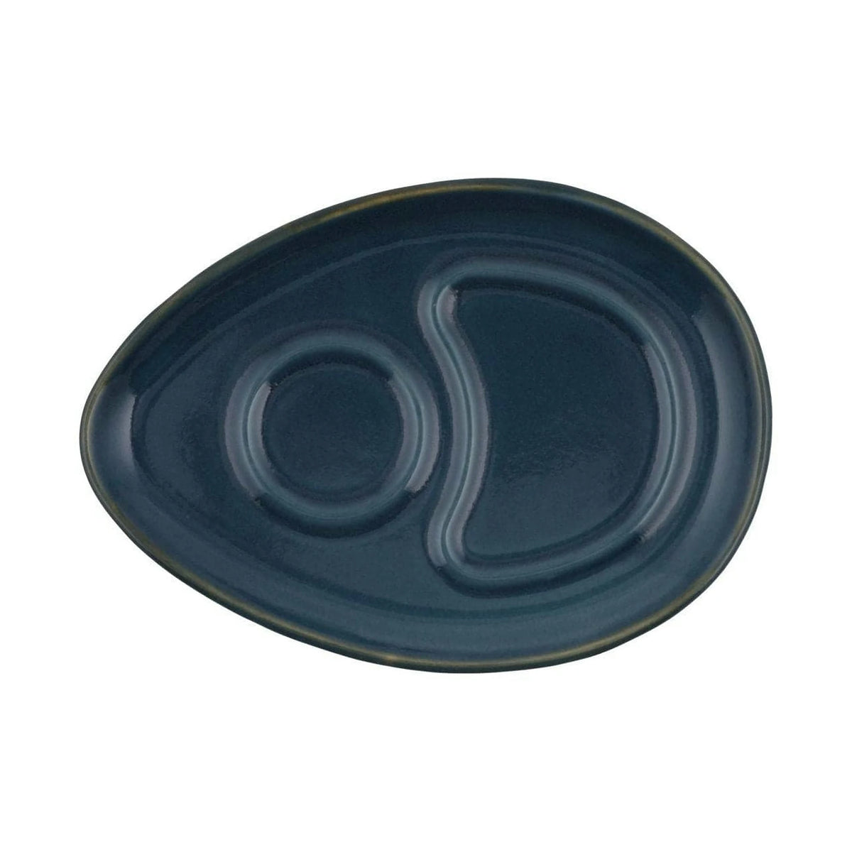 Set 2 cesti cu 2 farfurii 275KRM1495, turcoaz, ceramica, 215 ml