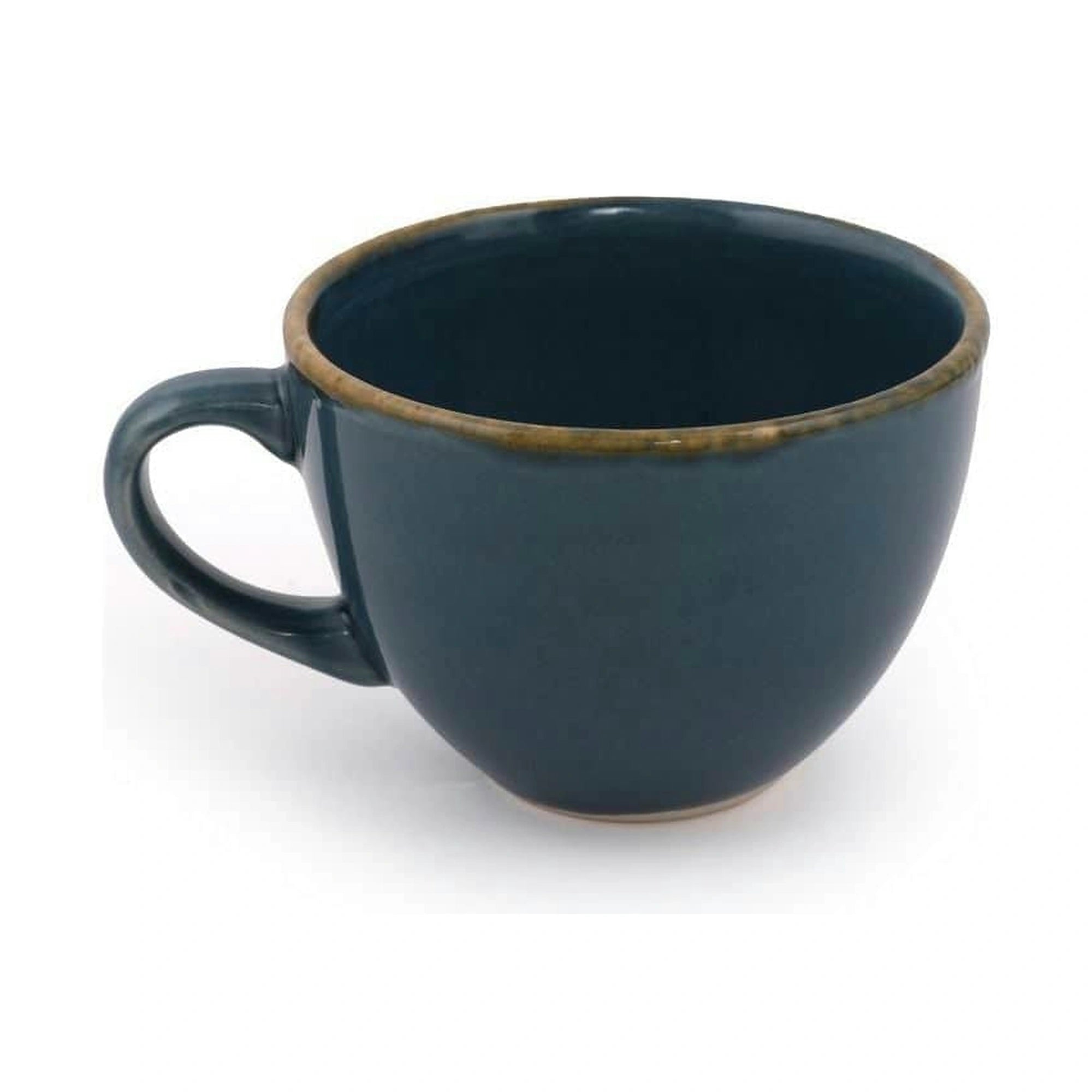 Set 2 cesti cu 2 farfurii 275KRM1495, turcoaz, ceramica, 215 ml