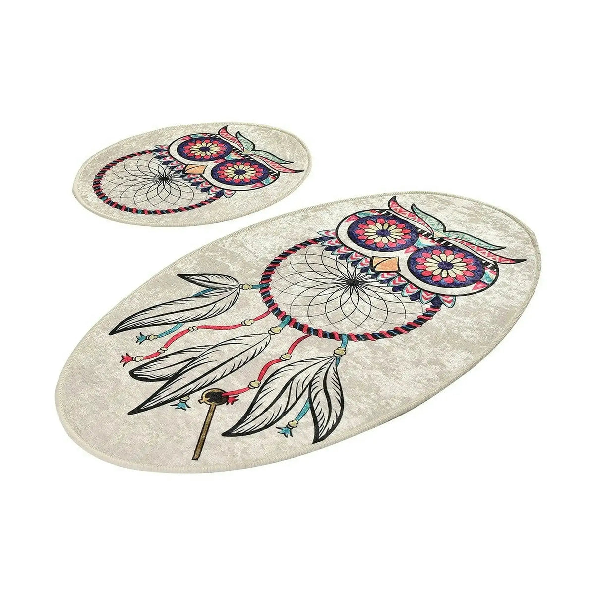 Set 2 covorase baie DREAM, forma ovala, poliester, multicolor