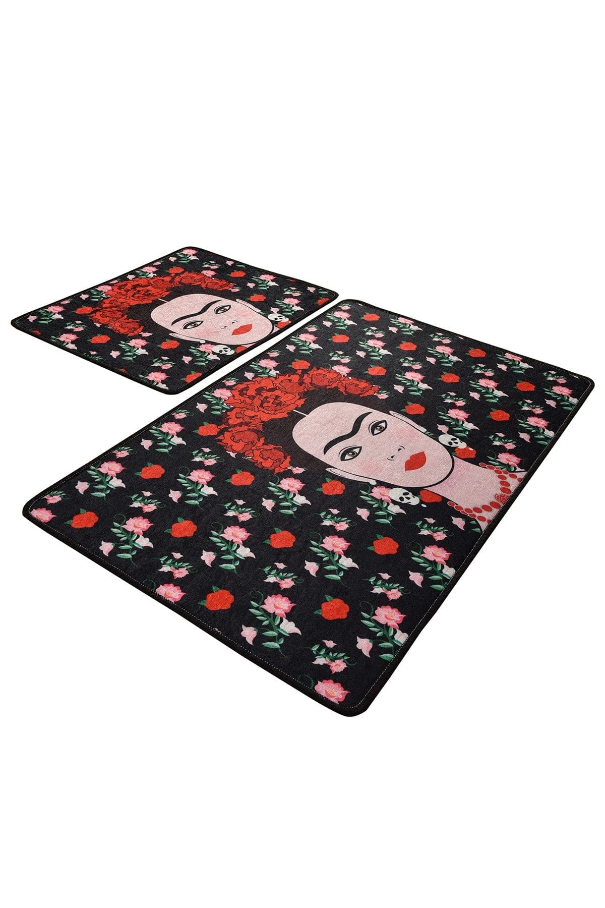 Set 2 covorase baie FRIDA, forma dreptunghiulara, poliester, multicolor