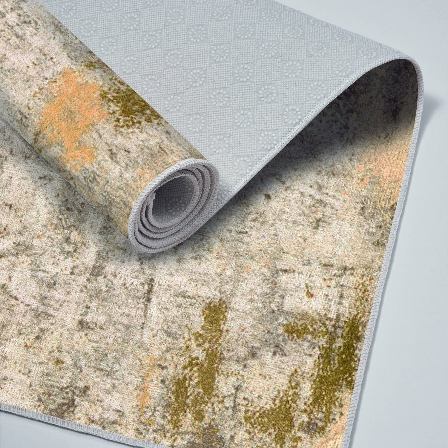 Set 2 covorase baie KT495 V2, forma dreptunghiulara, poliester, multicolor