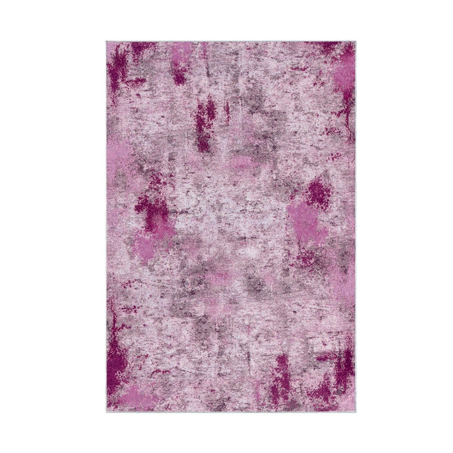 Set 2 covorase baie KT495 V3, forma dreptunghiulara, poliester, roz