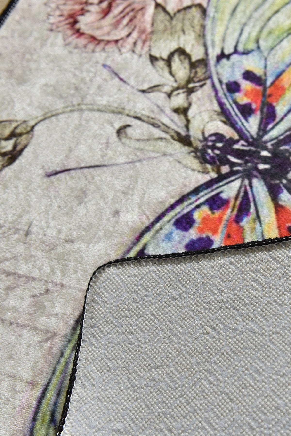 Set 2 covorase baie MARIPOSA, forma dreptunghiulara, poliester, multicolor