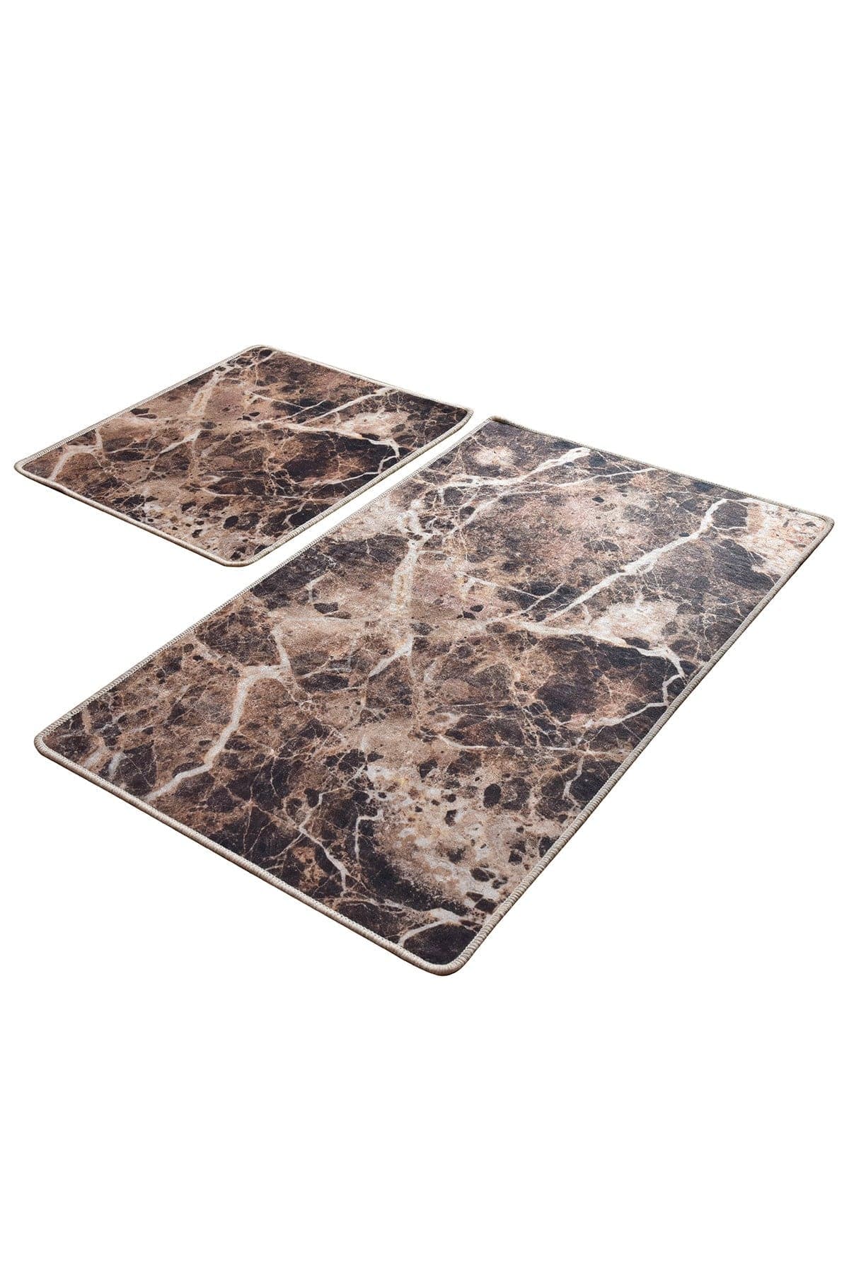 Set 2 covorase baie MOZAIK, forma dreptunghiulara, poliester, multicolor