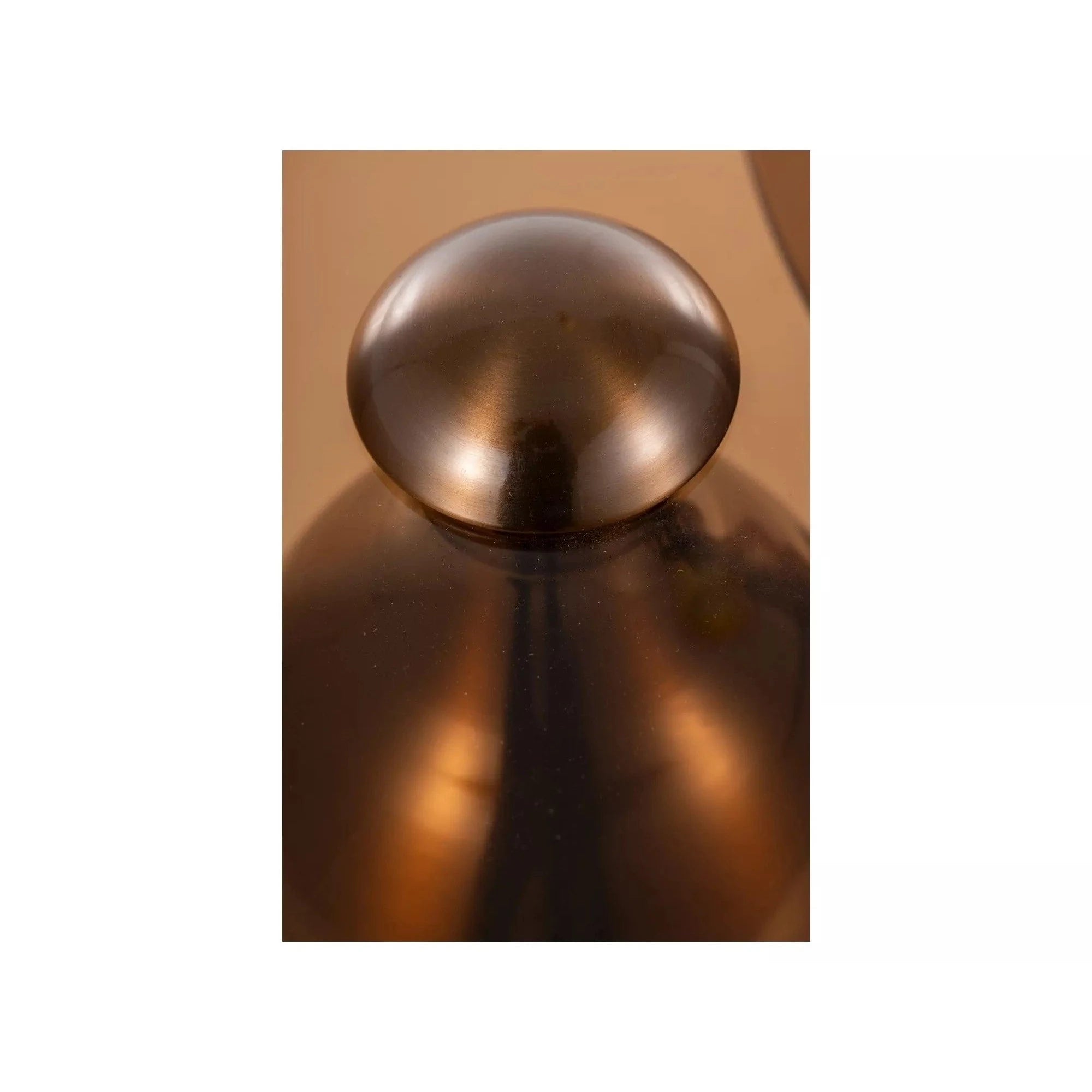 Set 2 masute cafea CASSIE, maro/cupru, sticla/metal