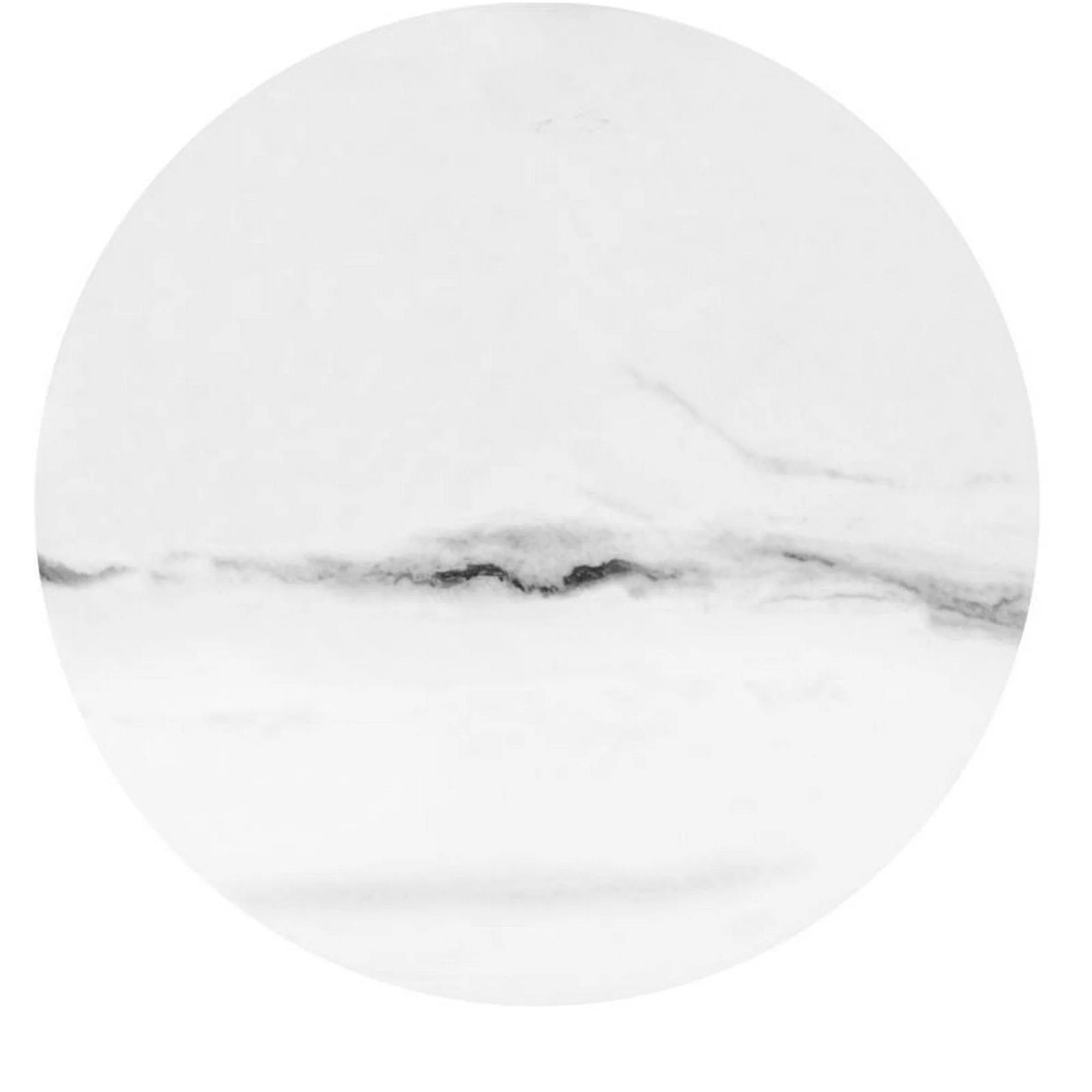 Set 2 masute cafea FLAMINGO, negru cu efect de marmura/alb cu efect de marmura/negru, piatra sinterizata/metal