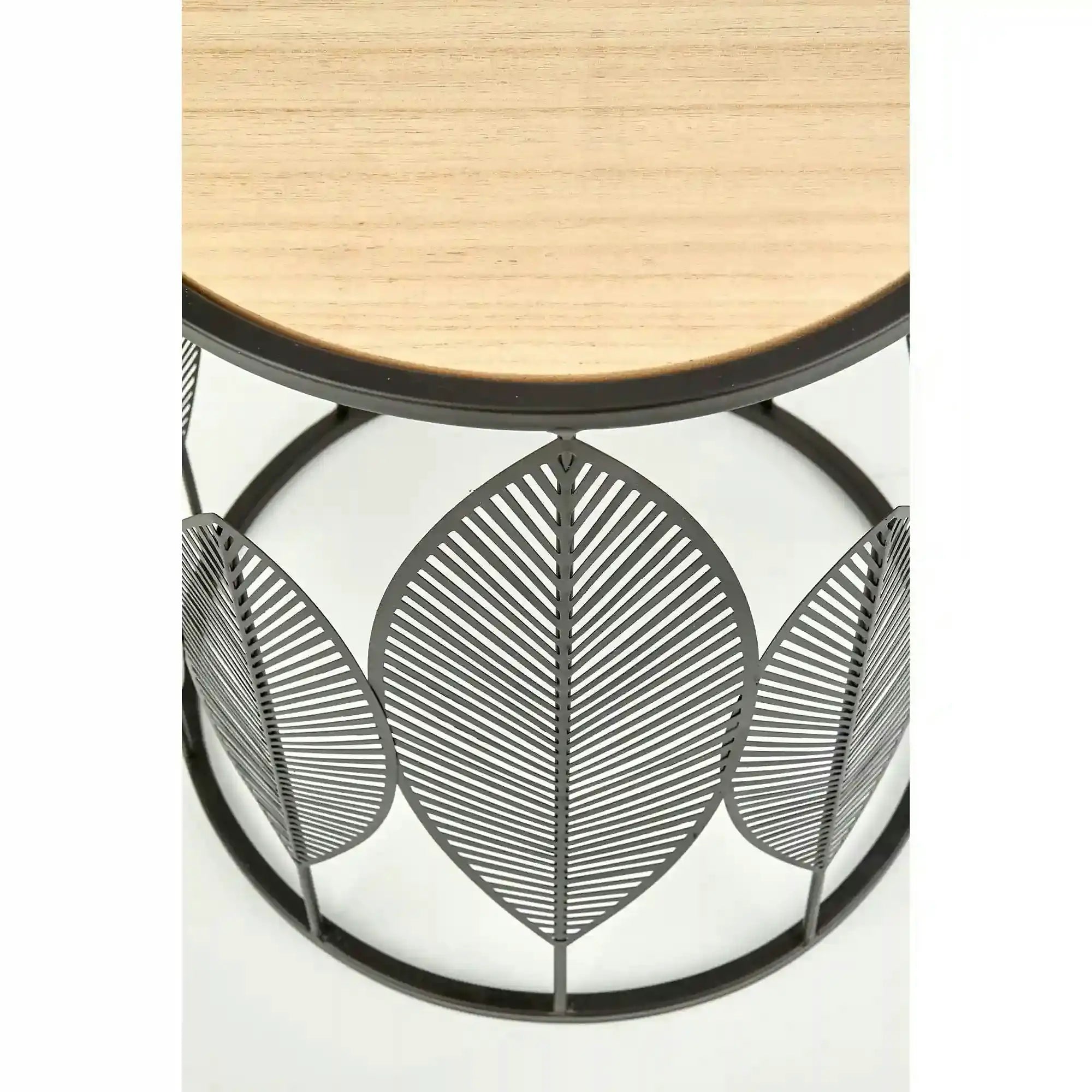 Set 2 masute cafea FOLLA, stejar/negru