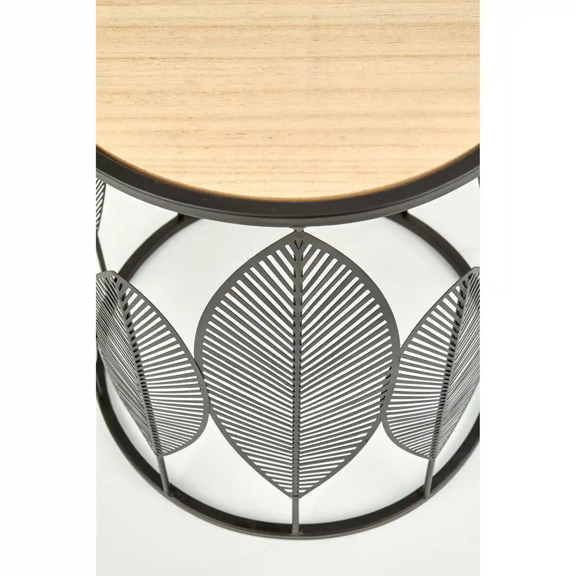 Set 2 masute cafea FOLLA, stejar/negru