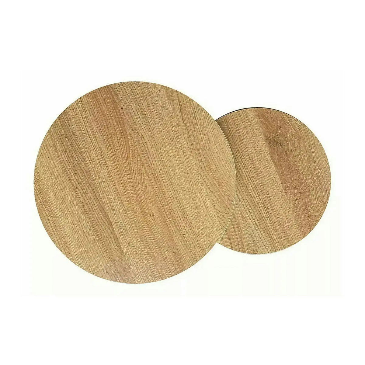 Set 2 masute cafea HOLA, stejar/negru, PAL laminat/metal