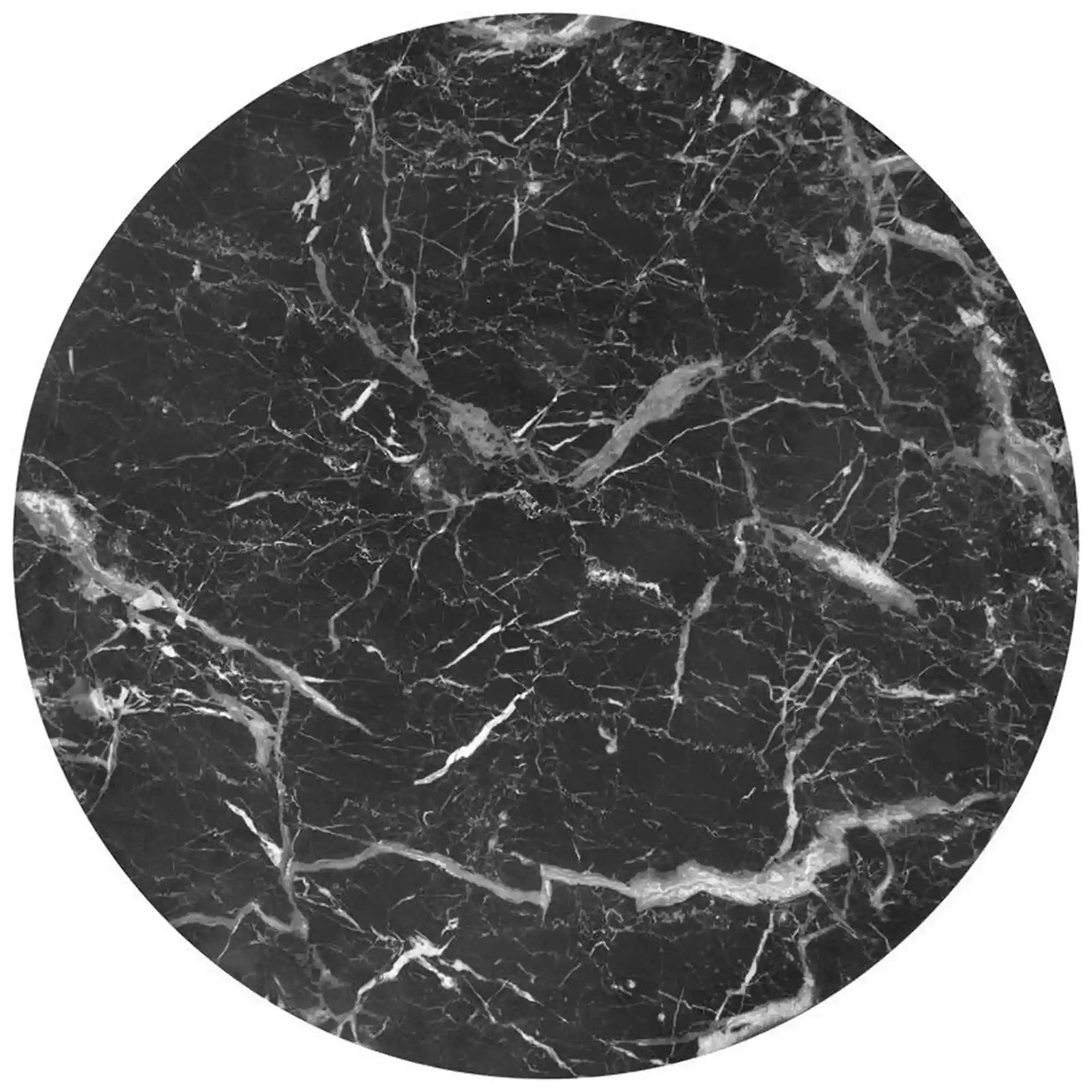 Set 2 masute cafea JAVA, negru cu efect de marmura/negru