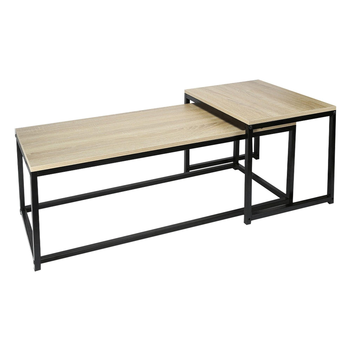 Set 2 masute cafea KASTLER NEW TYP 2, stejar sonoma/negru