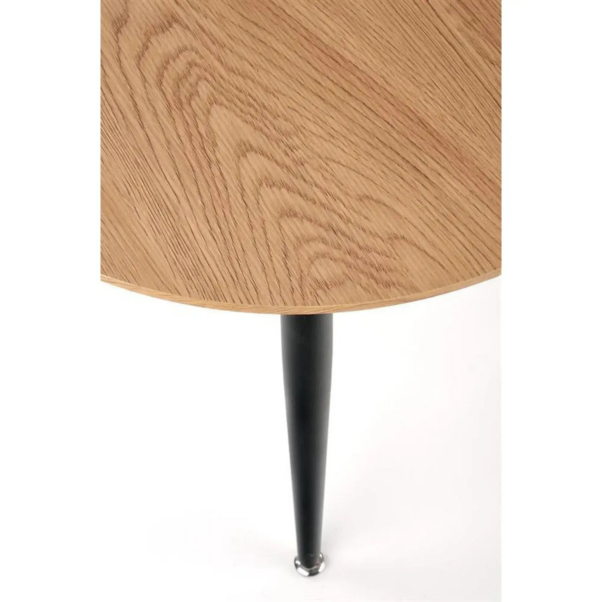 Set 2 masute cafea MENTONA 2, stejar auriu/negru