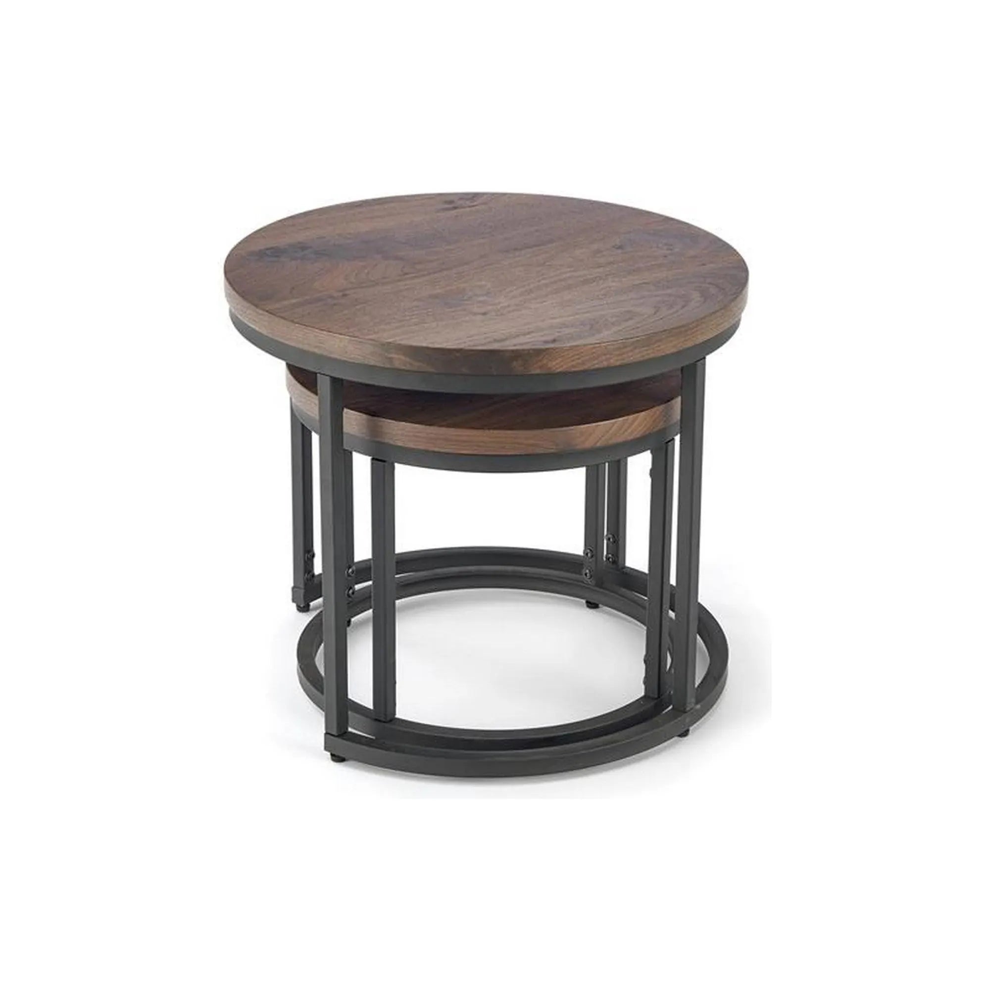 Set 2 masute cafea OREO, nuc/negru