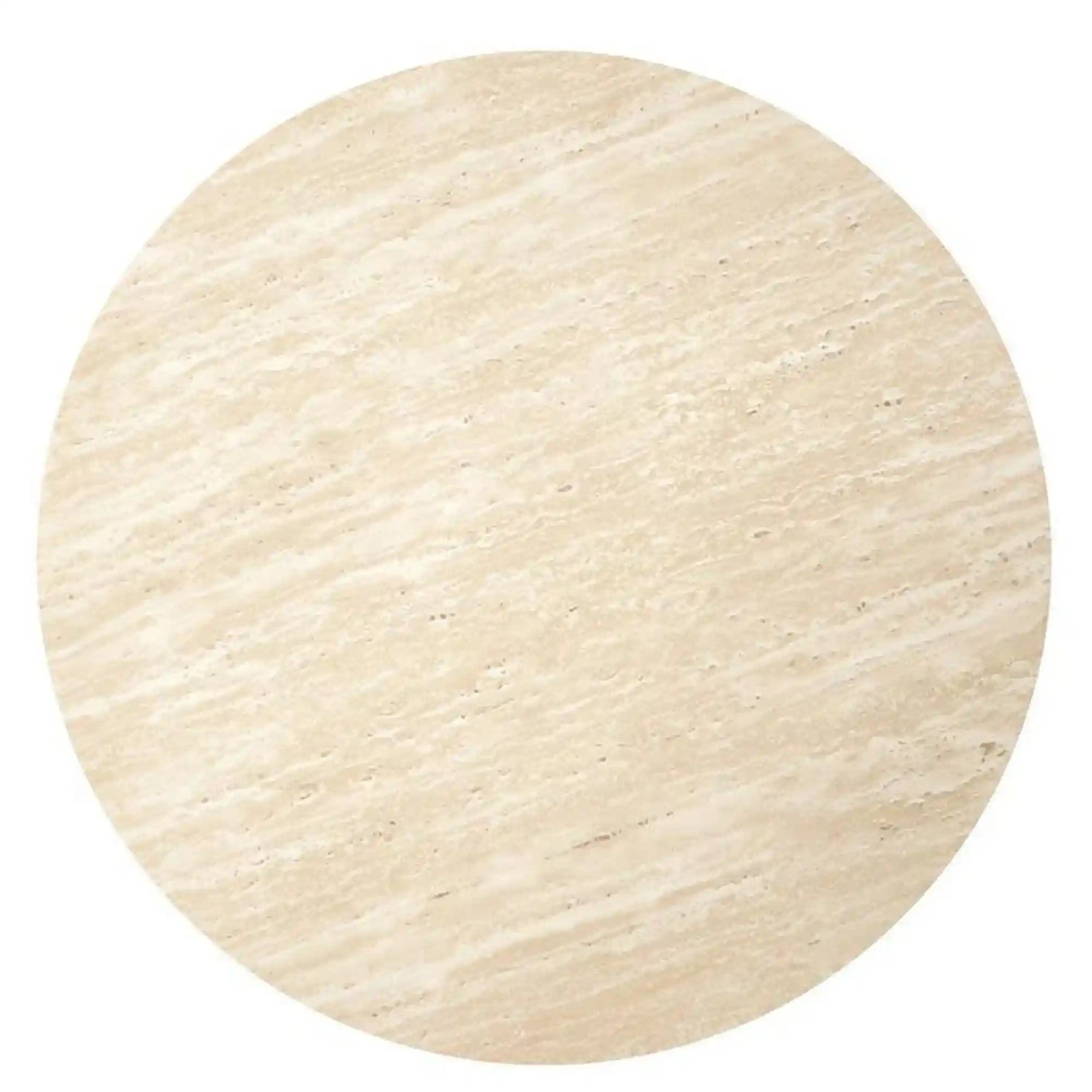 Set 2 masute cafea OREO, piatra travertin/alb