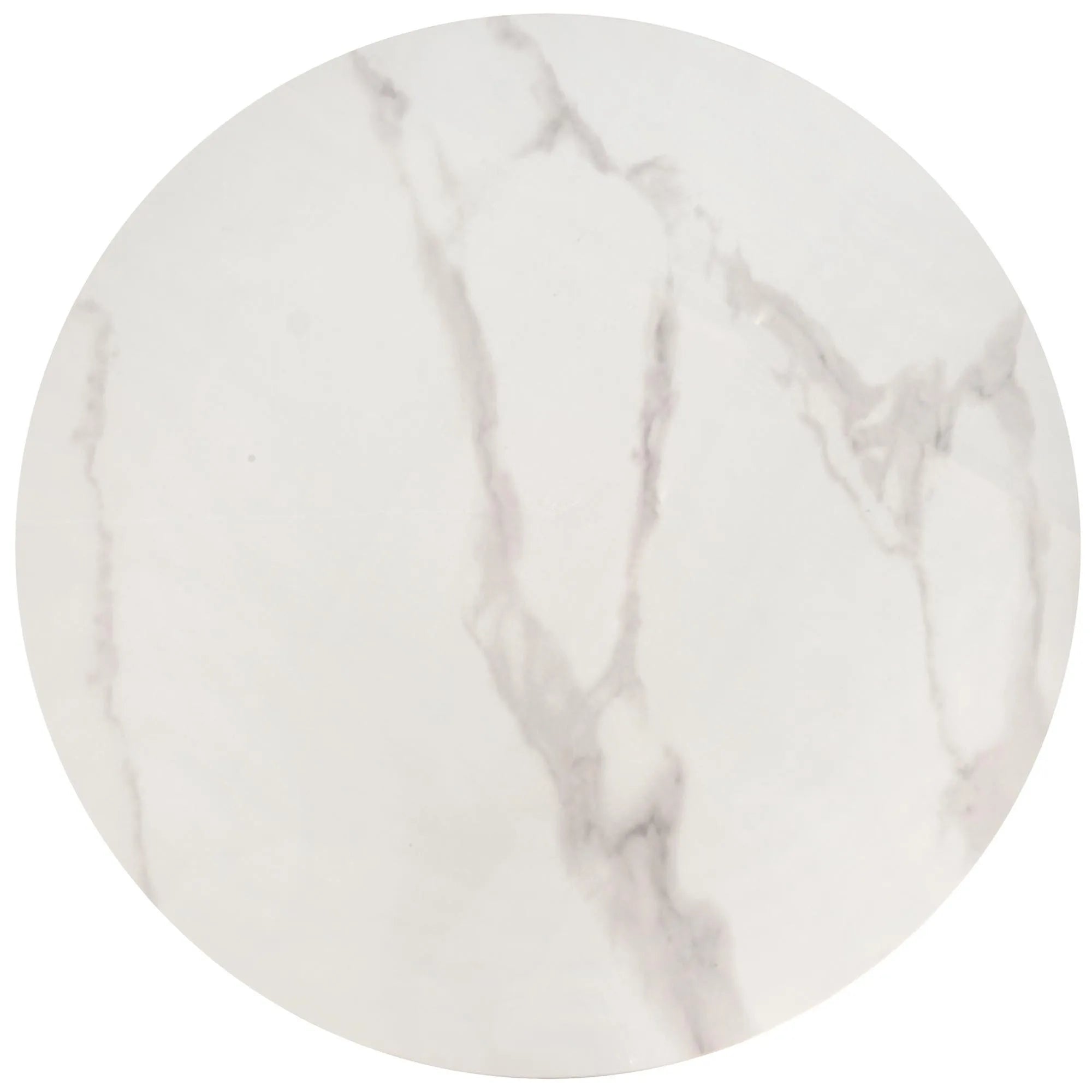 Set 2 masute cafea OSARIO, alb cu efect de marmura, ceramica/metal