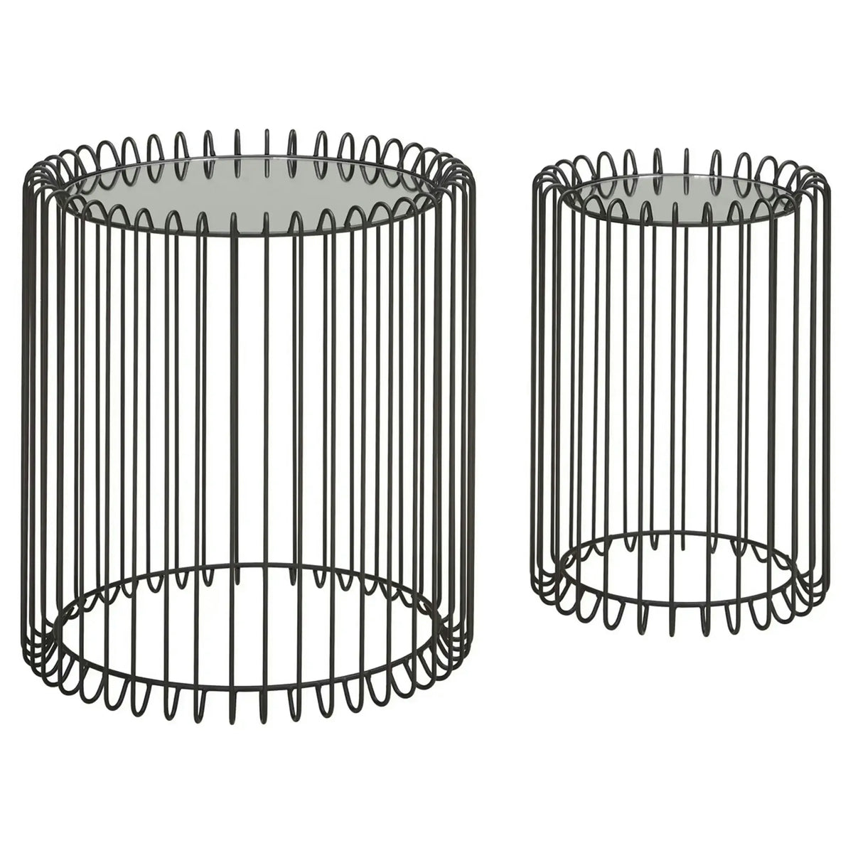 Set 2 masute cafea PIA, negru, metal
