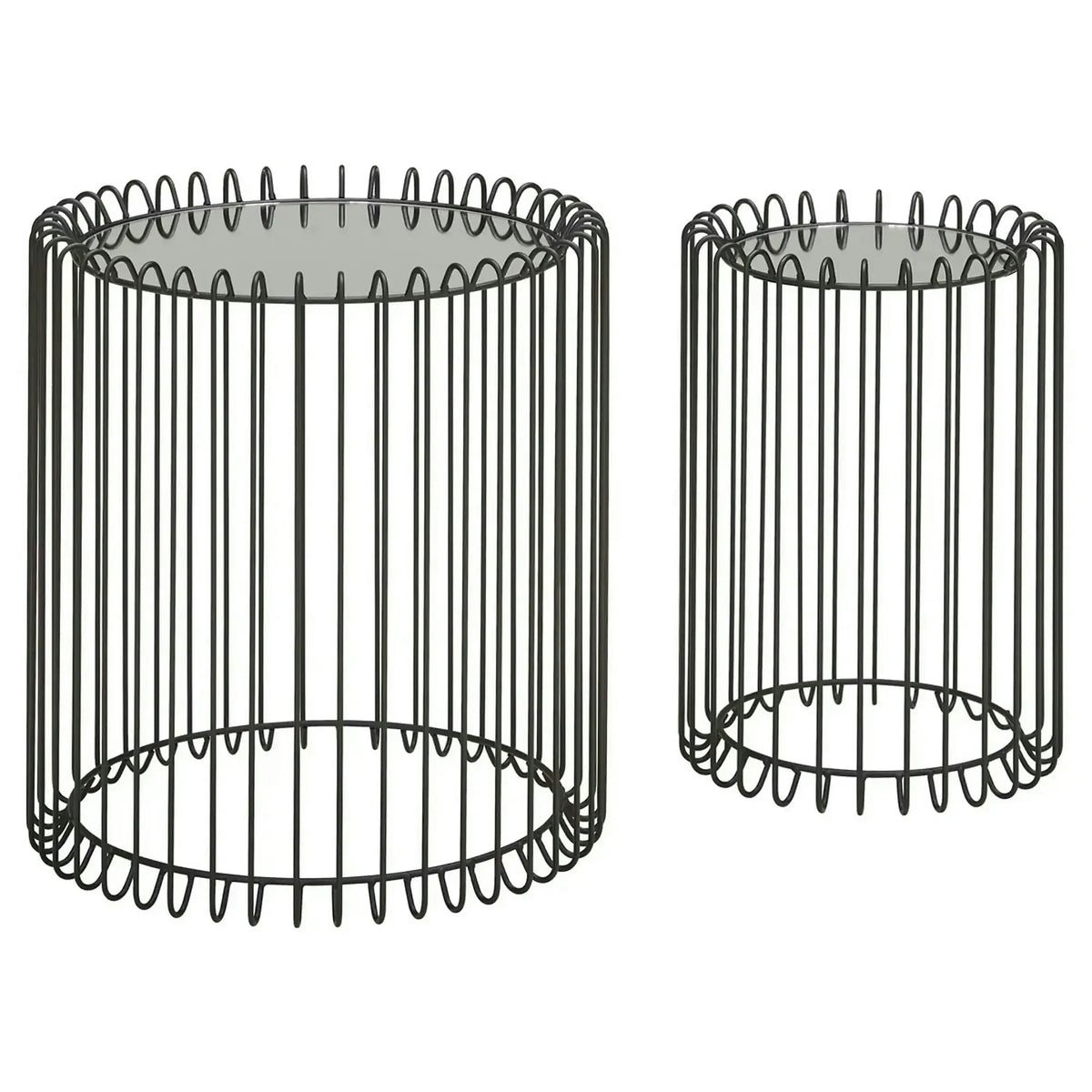Set 2 masute cafea PIA, negru, metal