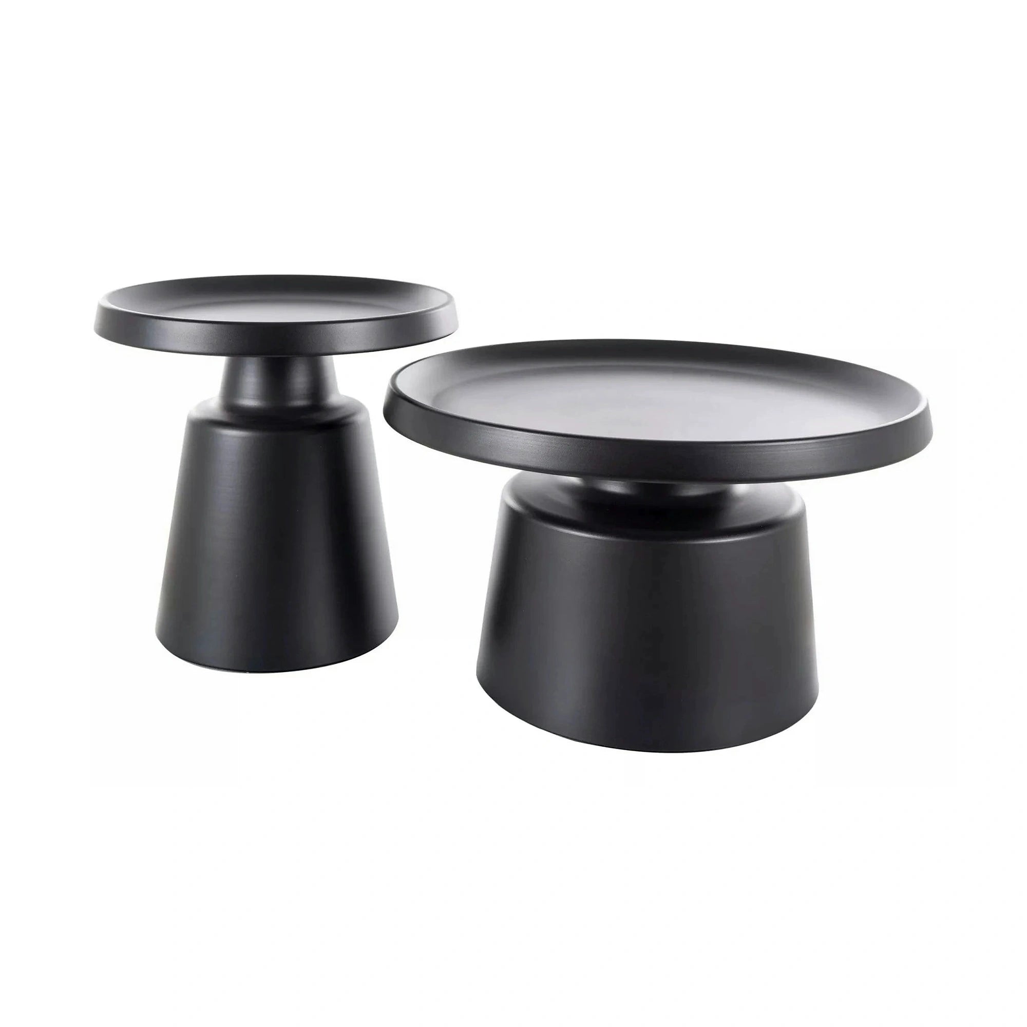Set 2 masute cafea RODOS, negru mat, metal