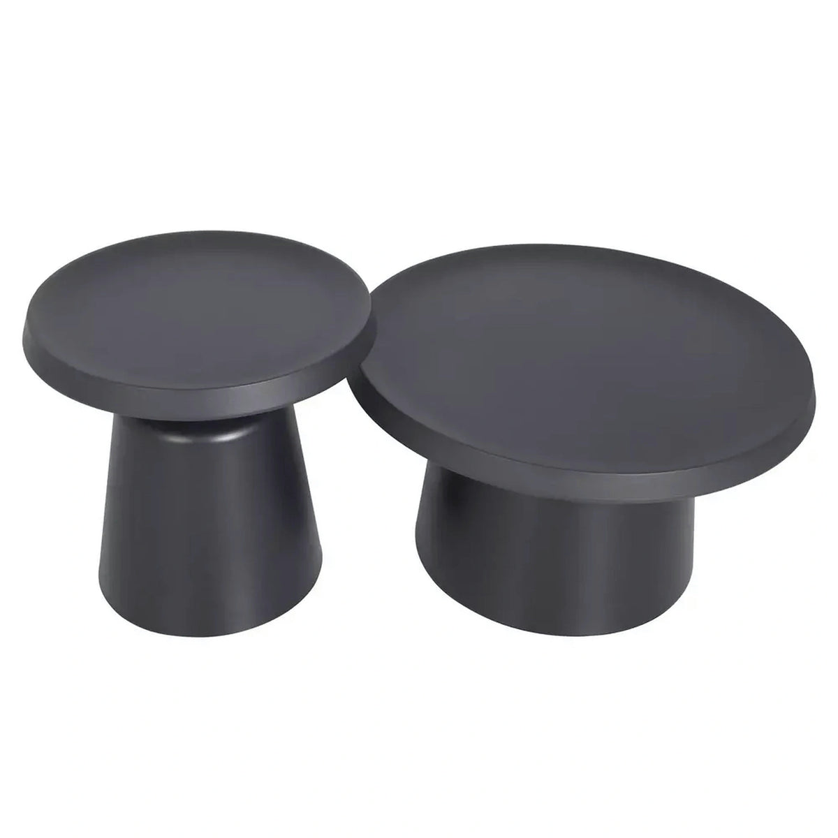 Set 2 masute cafea RODOS, negru mat, metal