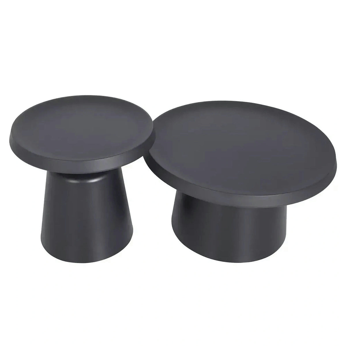 Set 2 masute cafea RODOS, negru mat, metal