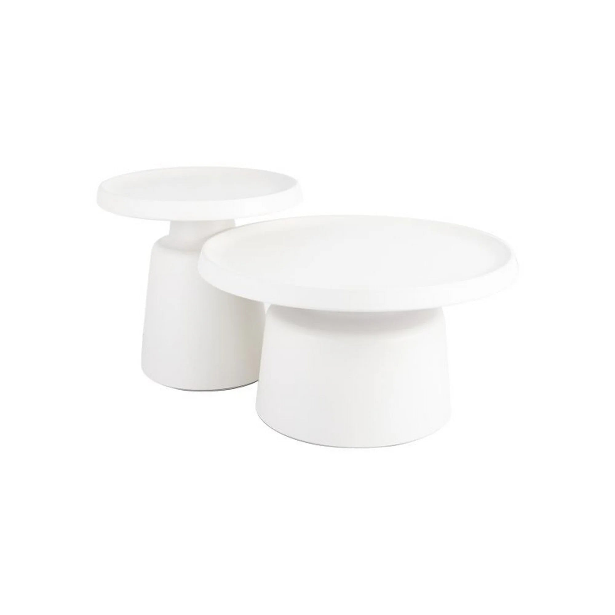 Set 2 masute RODOS, gri deschis, metal