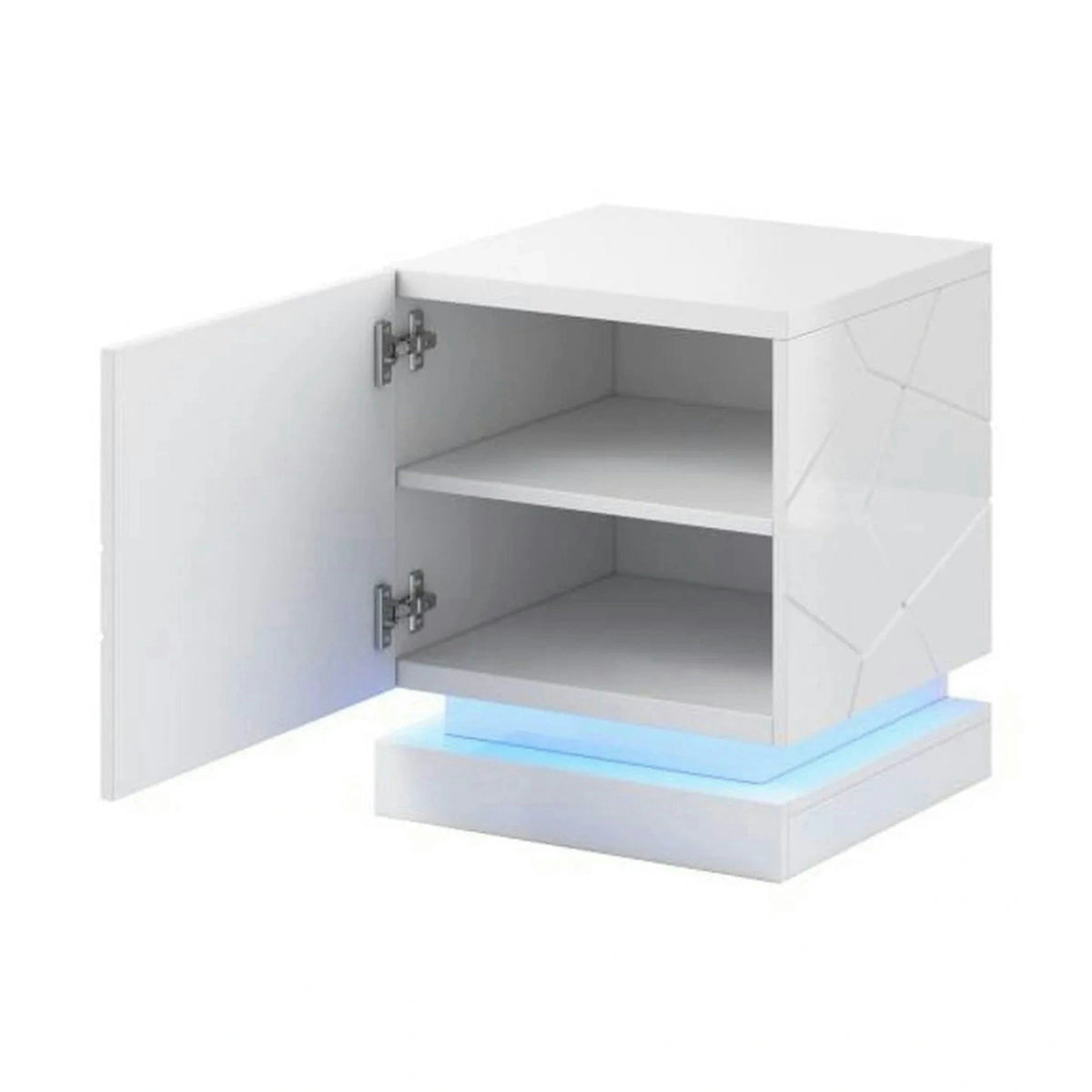 Set 2 noptiere QIU, alb, 46x42x53 cm