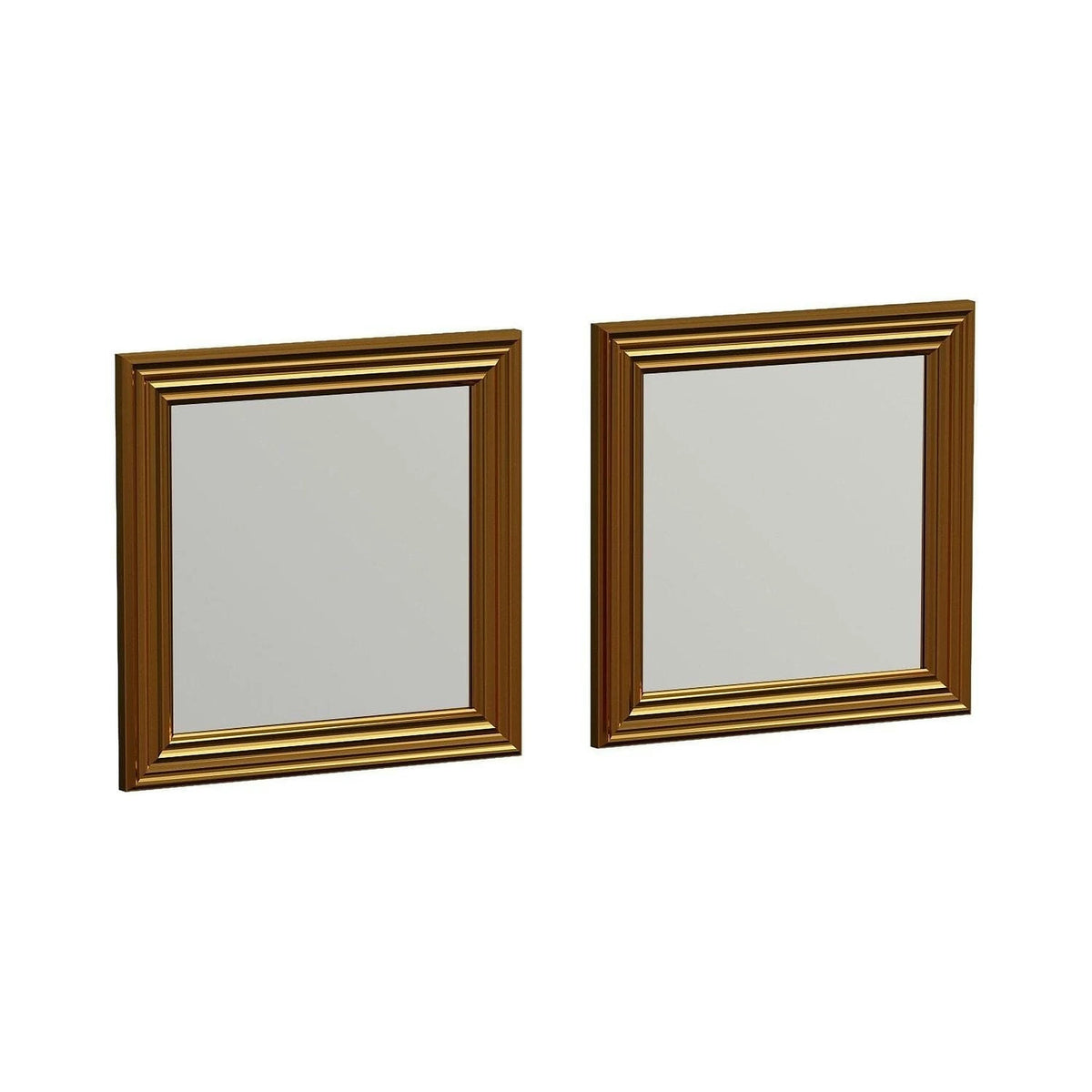 Set 2 oglinzi BALE, auriu, 40x3x40 cm