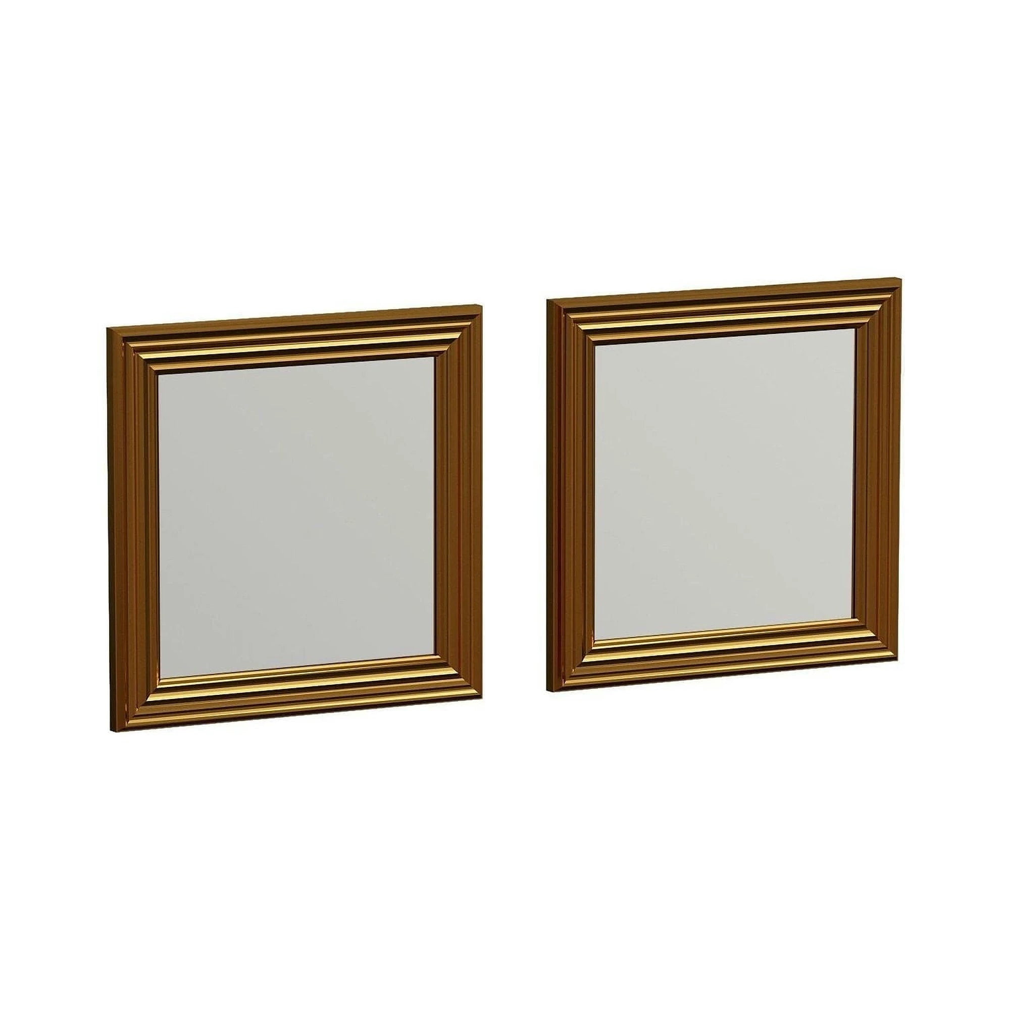 Set 2 oglinzi BALE, auriu, 40x3x40 cm