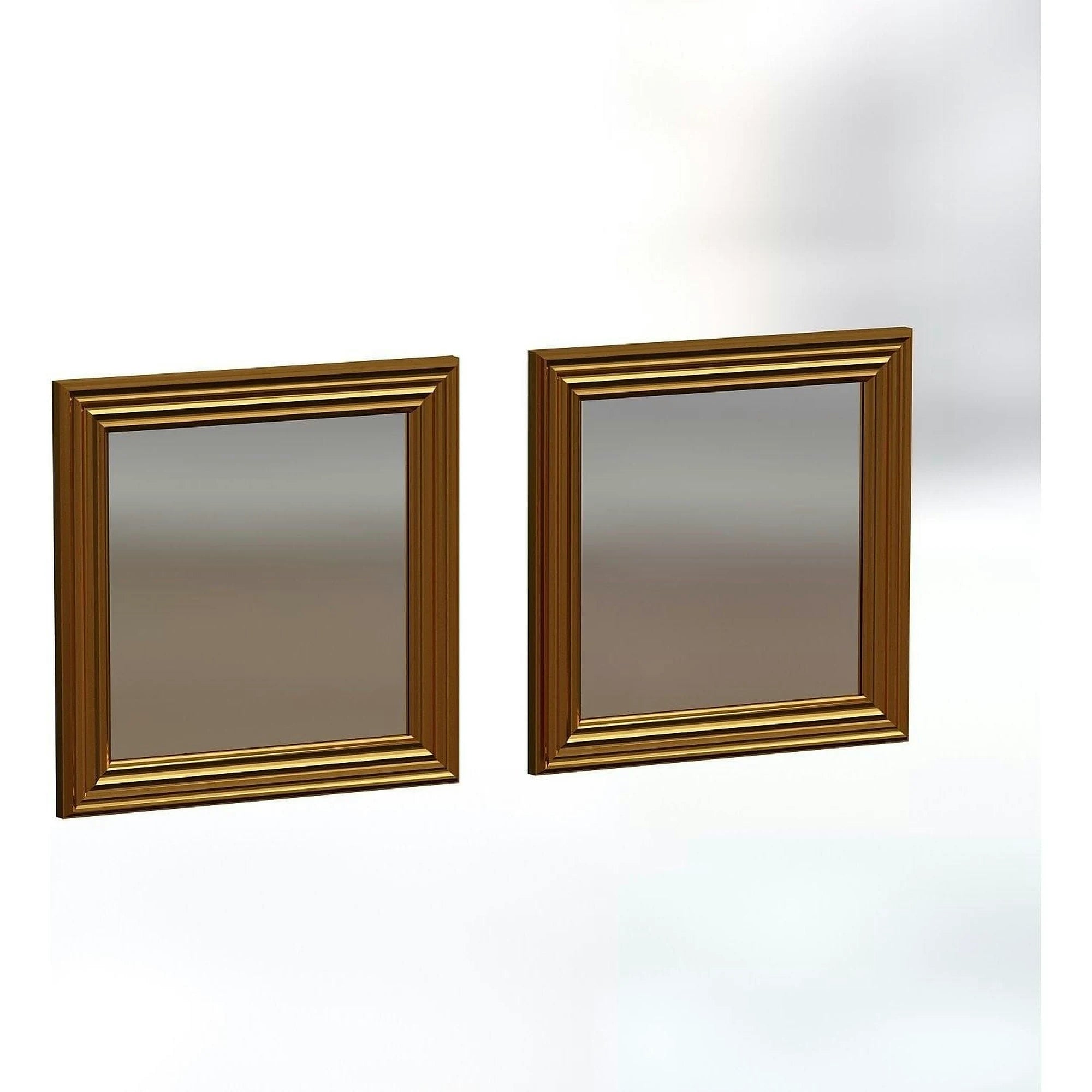 Set 2 oglinzi BALE, auriu, 40x3x40 cm