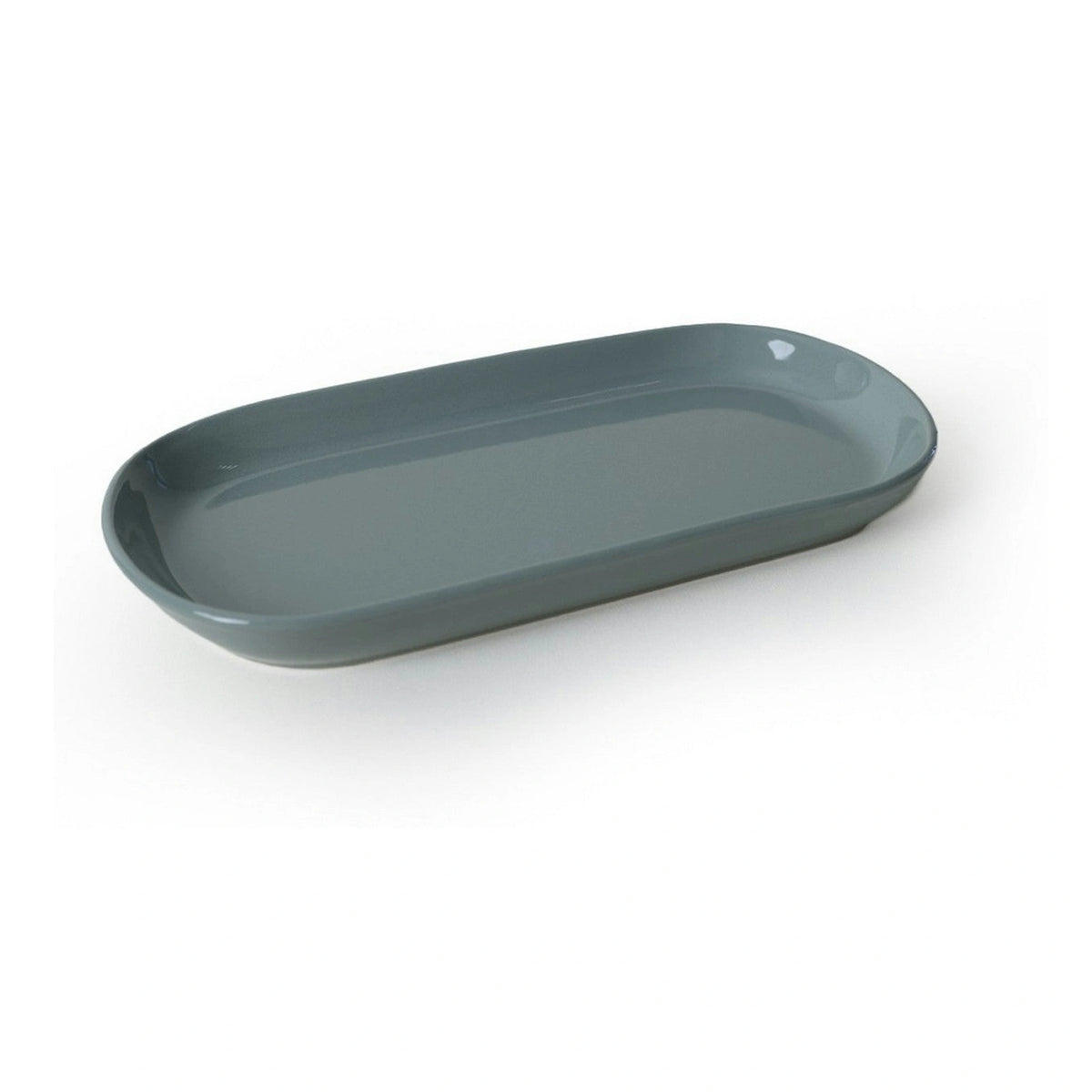 Set 2 platouri X00017767, gri, ceramica, 28x14 cm