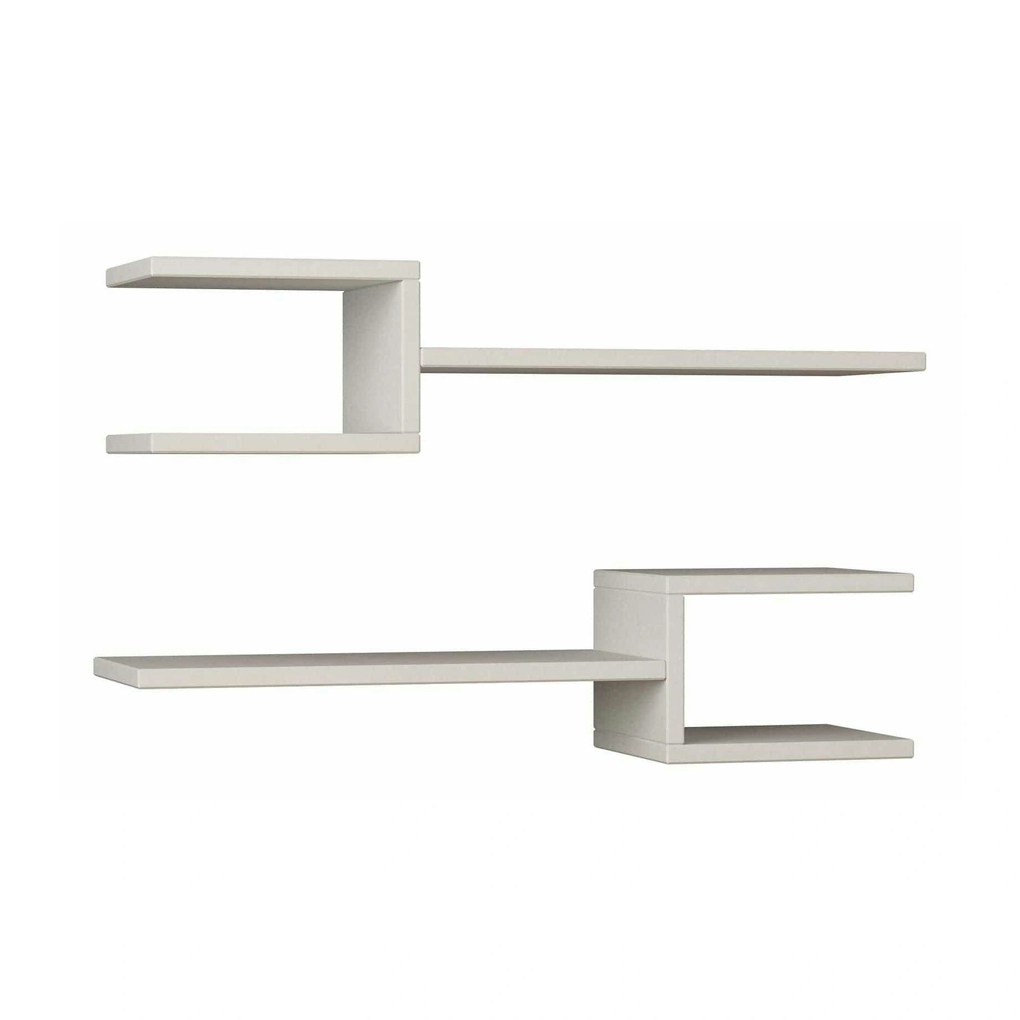 Set 2 polite FORK, alb, PAL melaminat, 75x22x18 cm