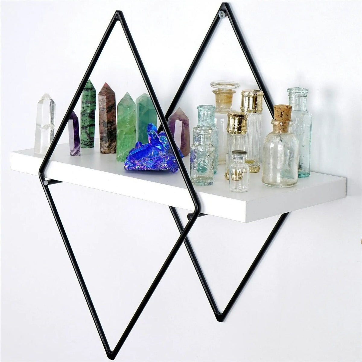 Set 2 polite WR057, alb/negru, metal, 40x31x15 cm