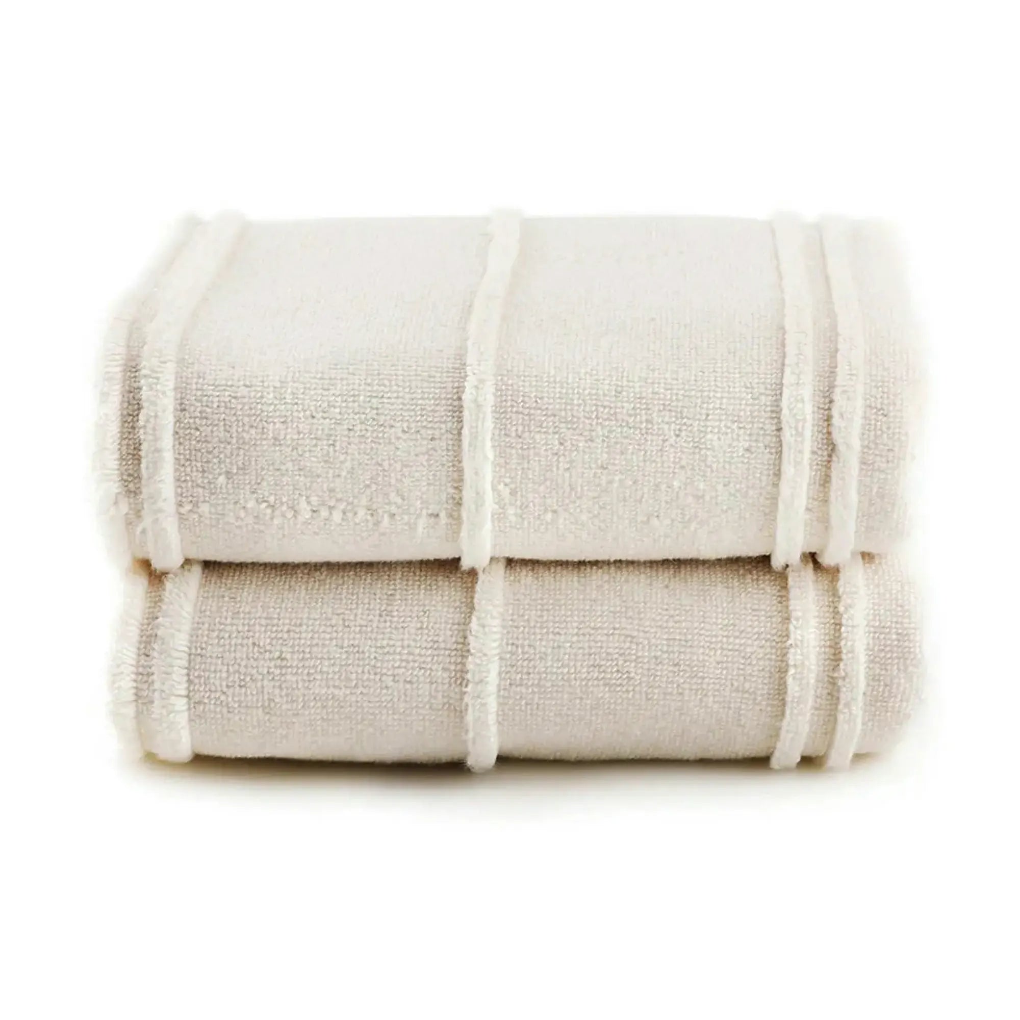 Set 2 prosoape baie ARDEN, crem, bumbac, 50x90 cm