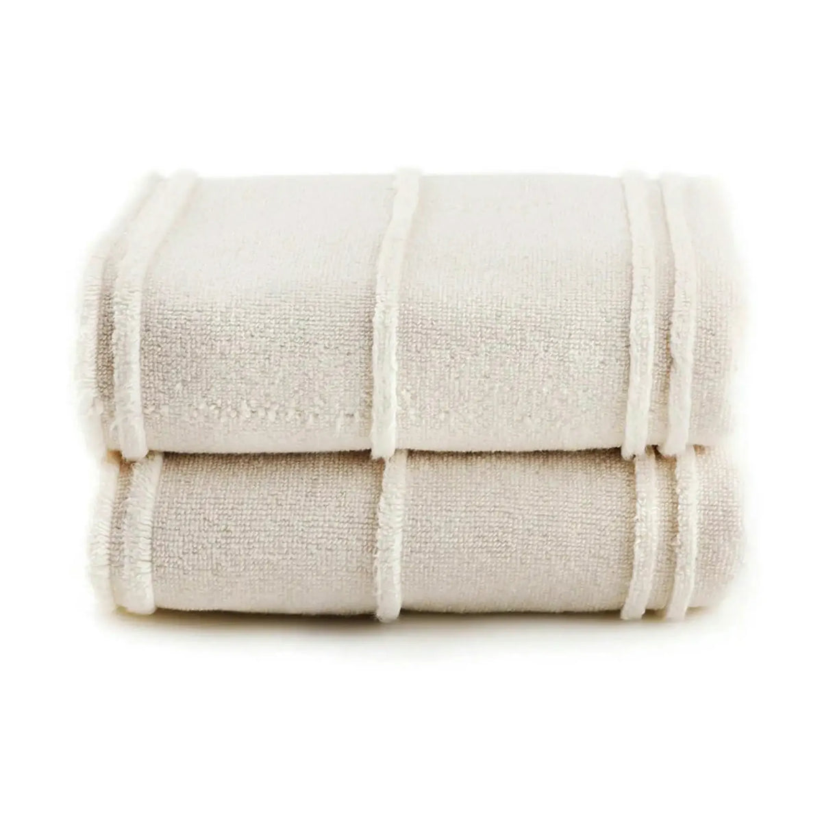 Set 2 prosoape baie ARDEN, crem, bumbac, 50x90 cm