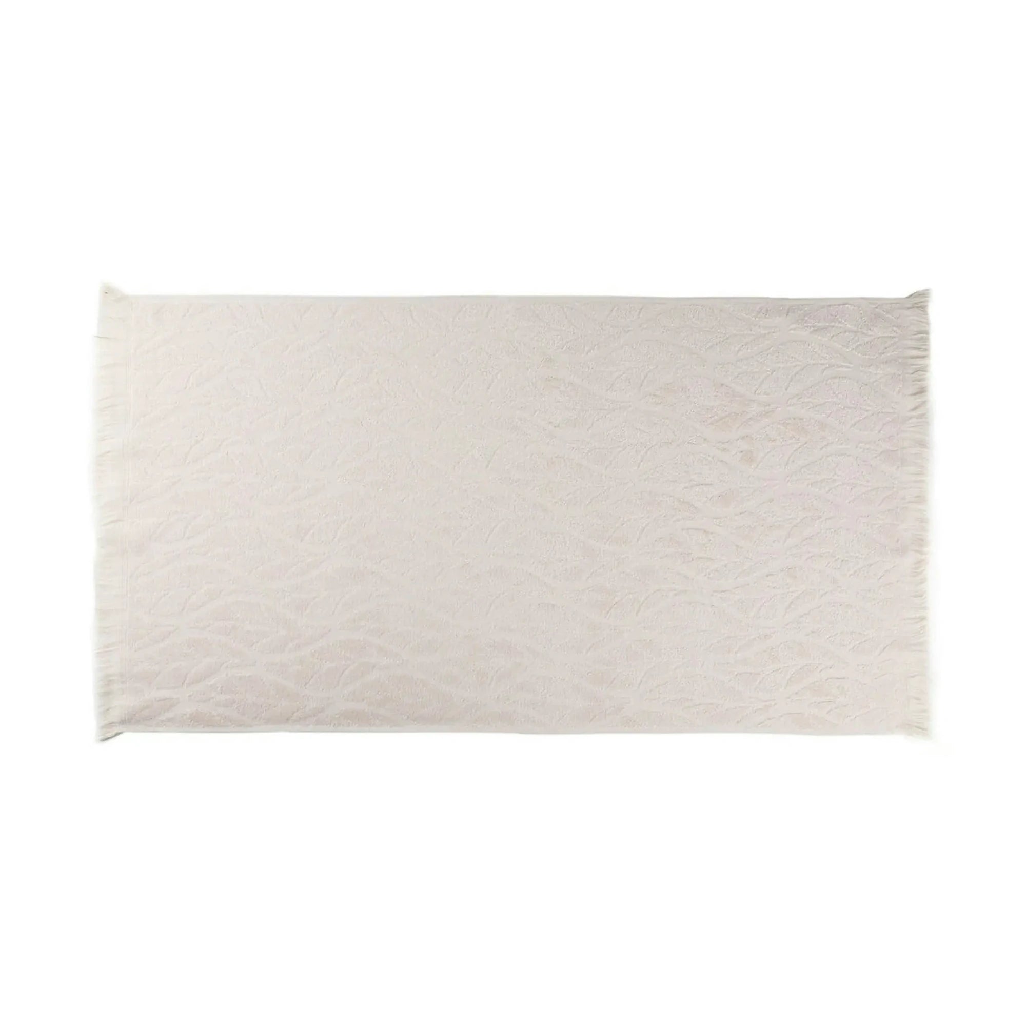 Set 2 prosoape baie LEAF, crem, bumbac, 50x90 cm