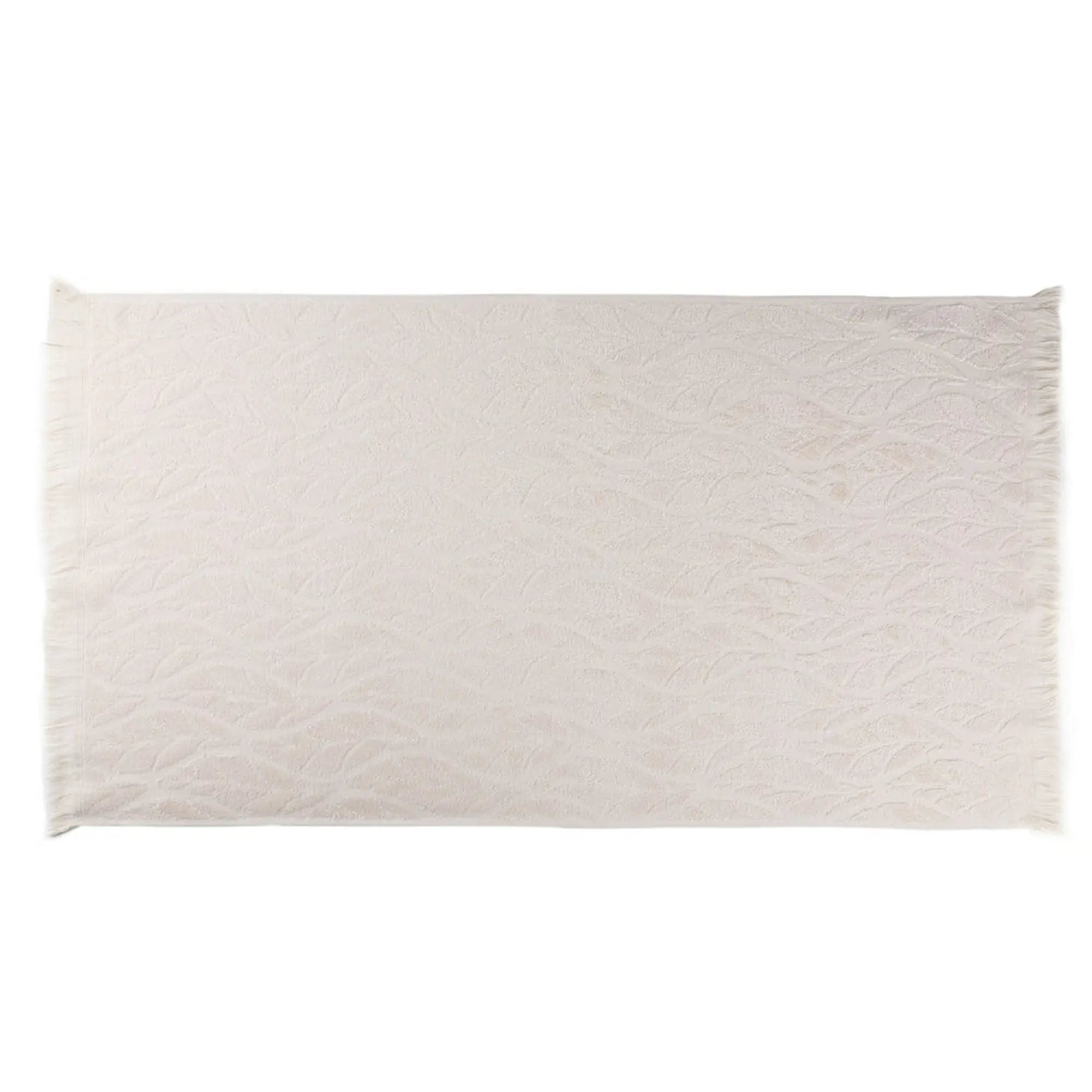 Set 2 prosoape baie LEAF, crem, bumbac, 50x90 cm