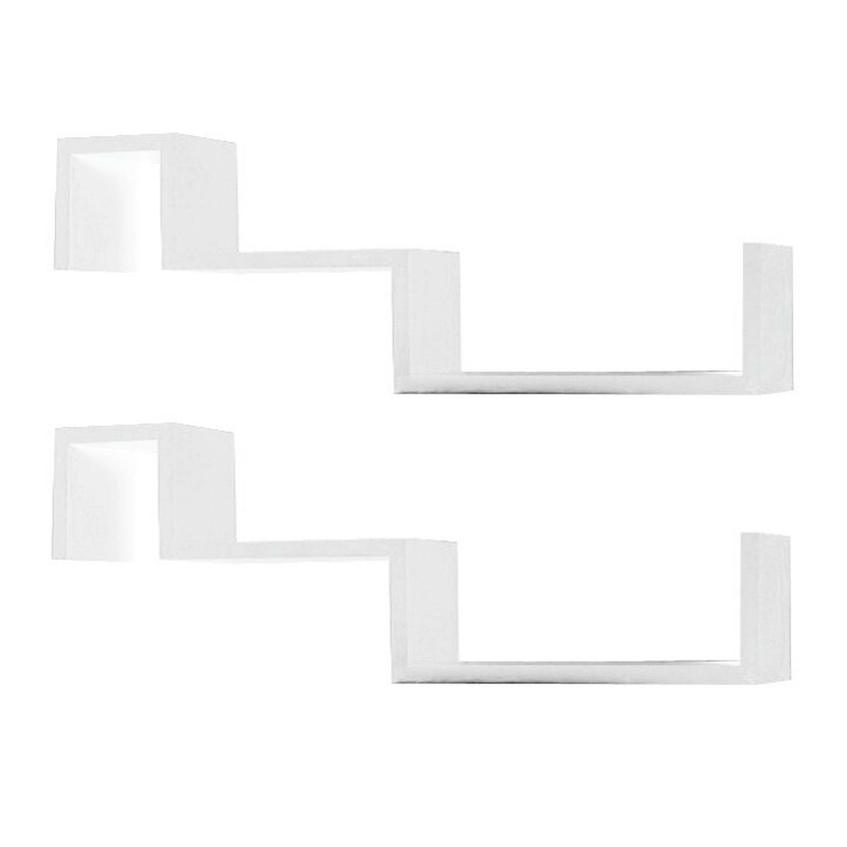 Set 2 rafturi FRI NEW, alb, 77x10x28 cm