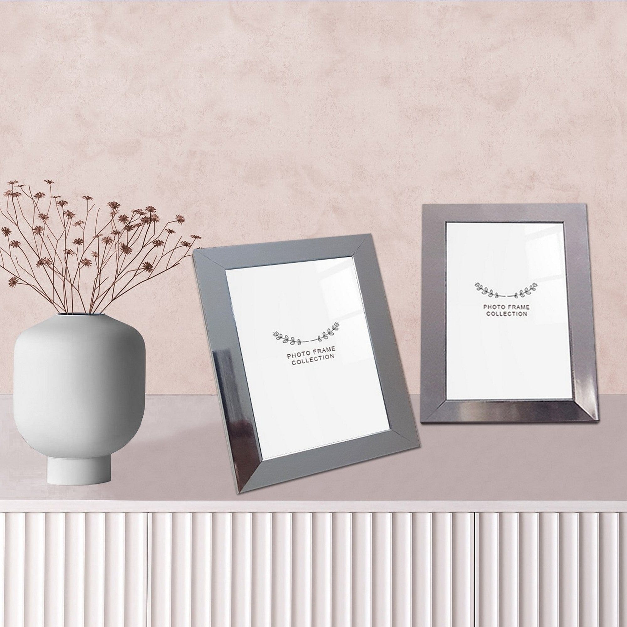 Set 2 rame foto 628DTR1139, crom, plastic, 15x21 cm