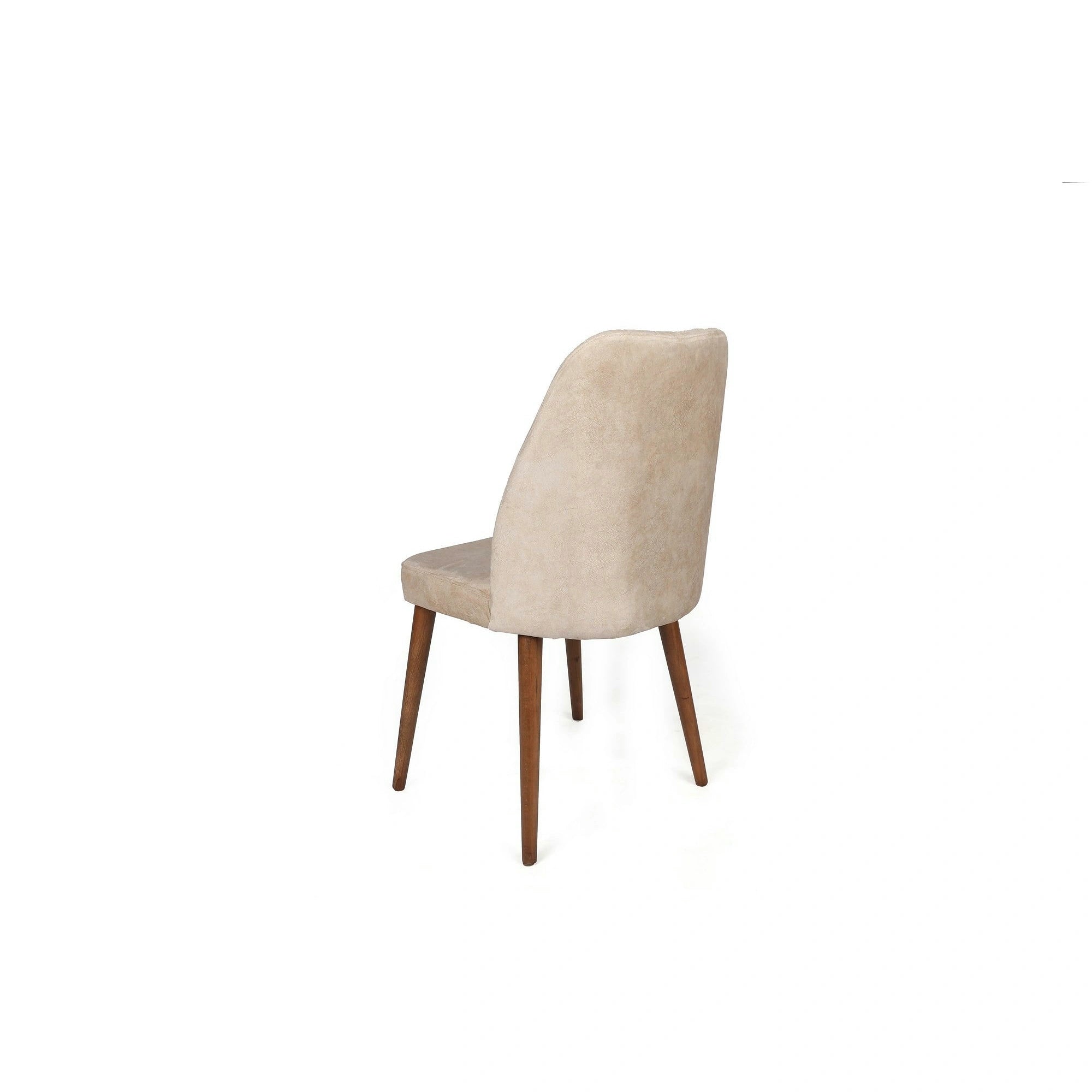 Set 2 scaune ALFA-464 V2, bej/nuc, stofa catifelata/metal, 50x49x90 cm