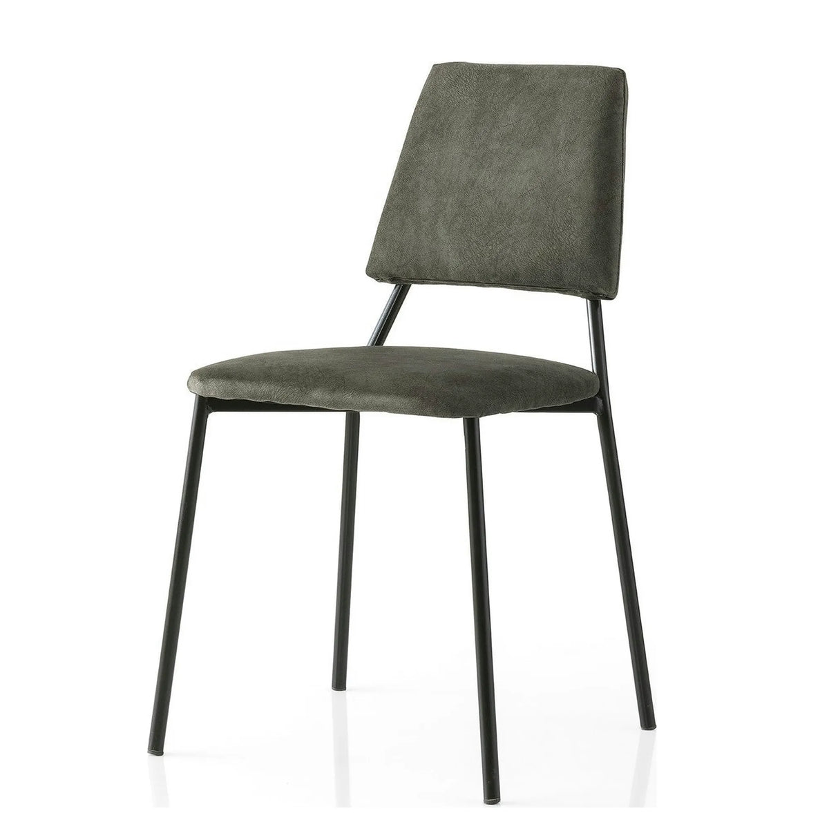 Set 2 scaune LIMA 4553 V2, gri inchis/negru, stofa catifelata/metal, 43x54x78 cm