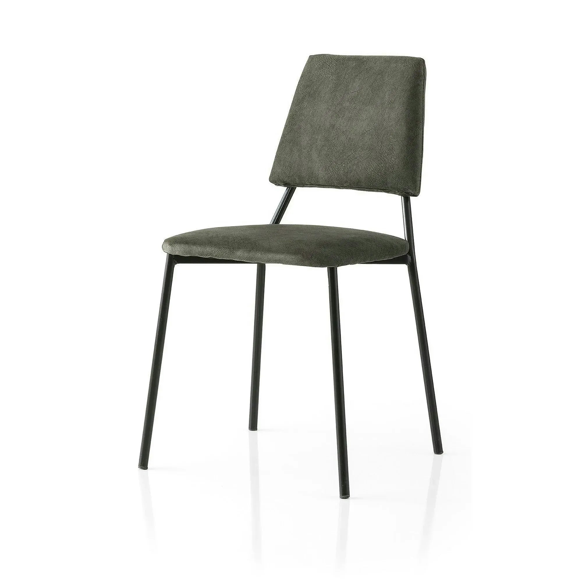 Set 2 scaune LIMA 4553 V2, gri inchis/negru, stofa catifelata/metal, 43x54x78 cm