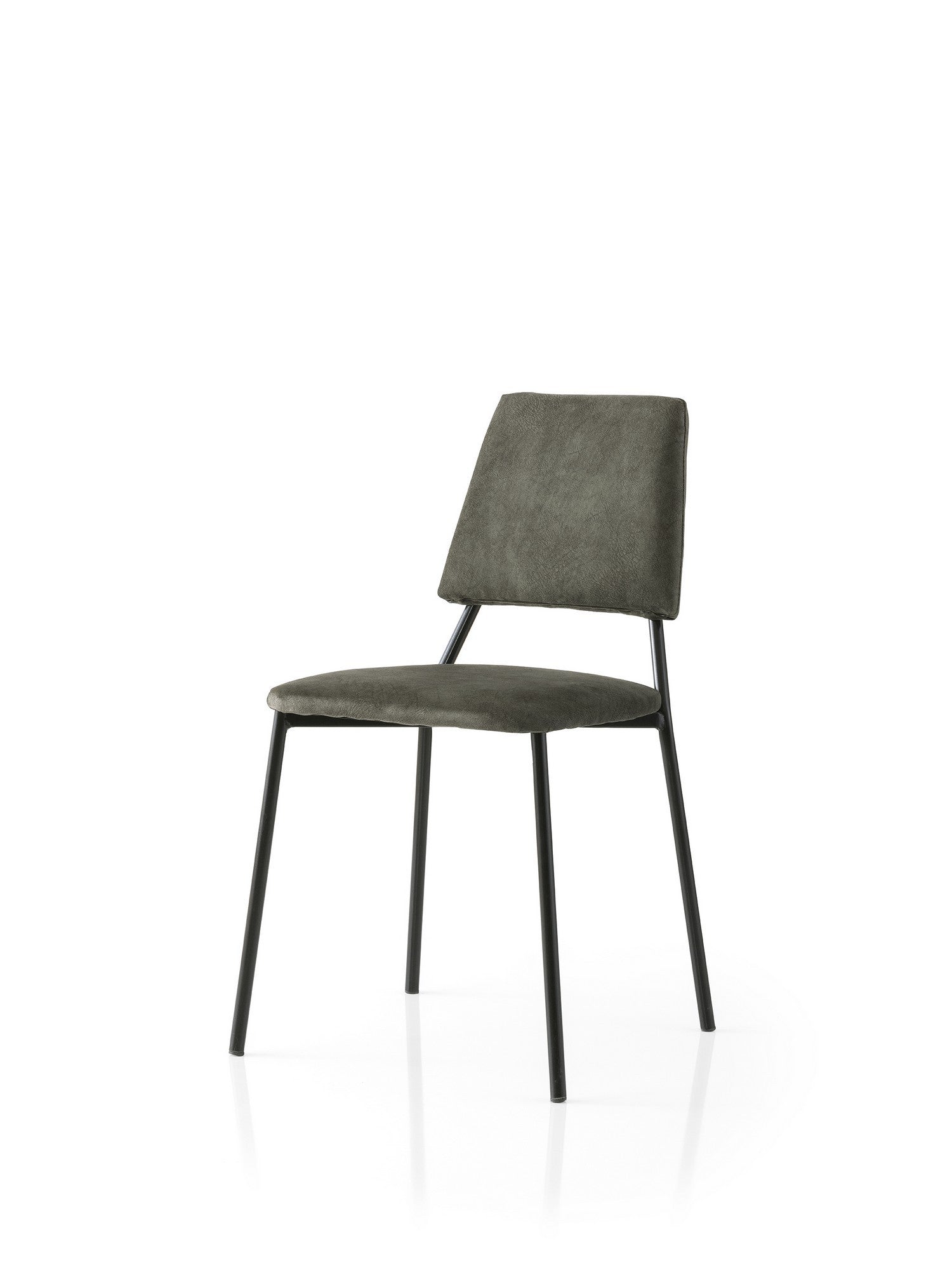 Set 2 scaune LIMA 4553 V2, gri inchis/negru, stofa catifelata/metal, 43x54x78 cm